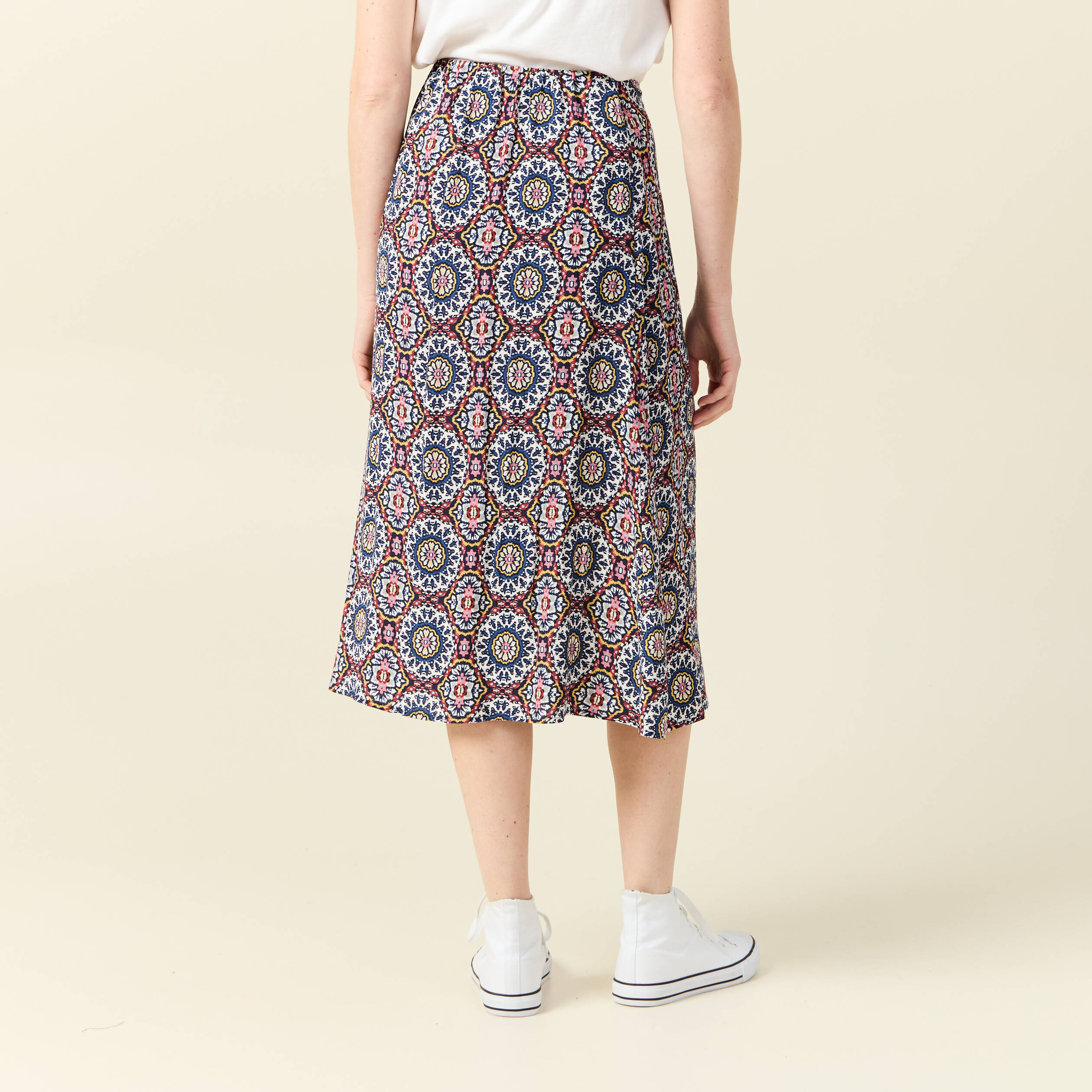 jupe midi droite fendue bleu marine femme Jupe midi droite fendue bleu marine femme