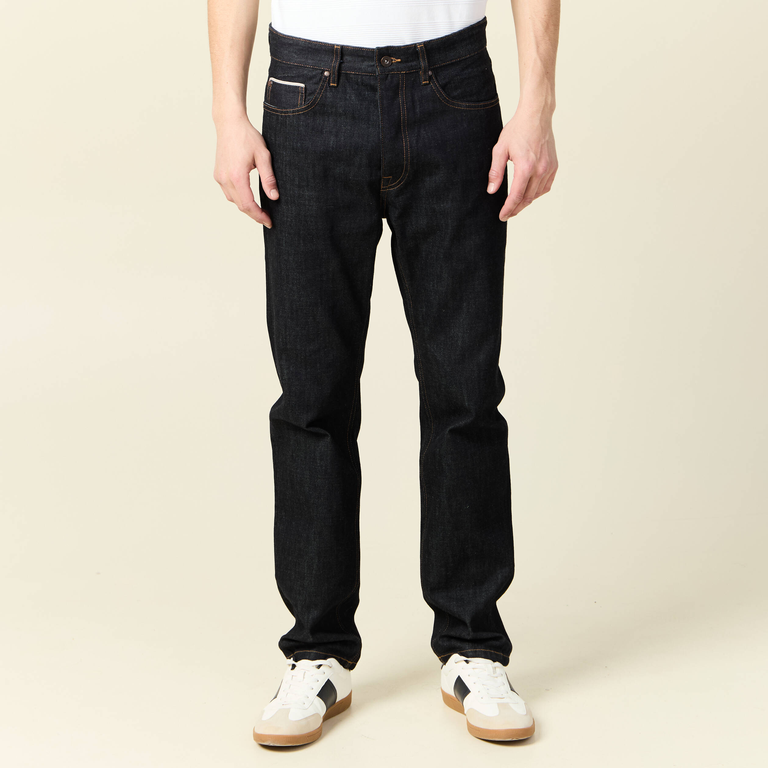 jeans regular 5 poches denim brut clean homme Jeans regular 5 poches denim brut clean homme