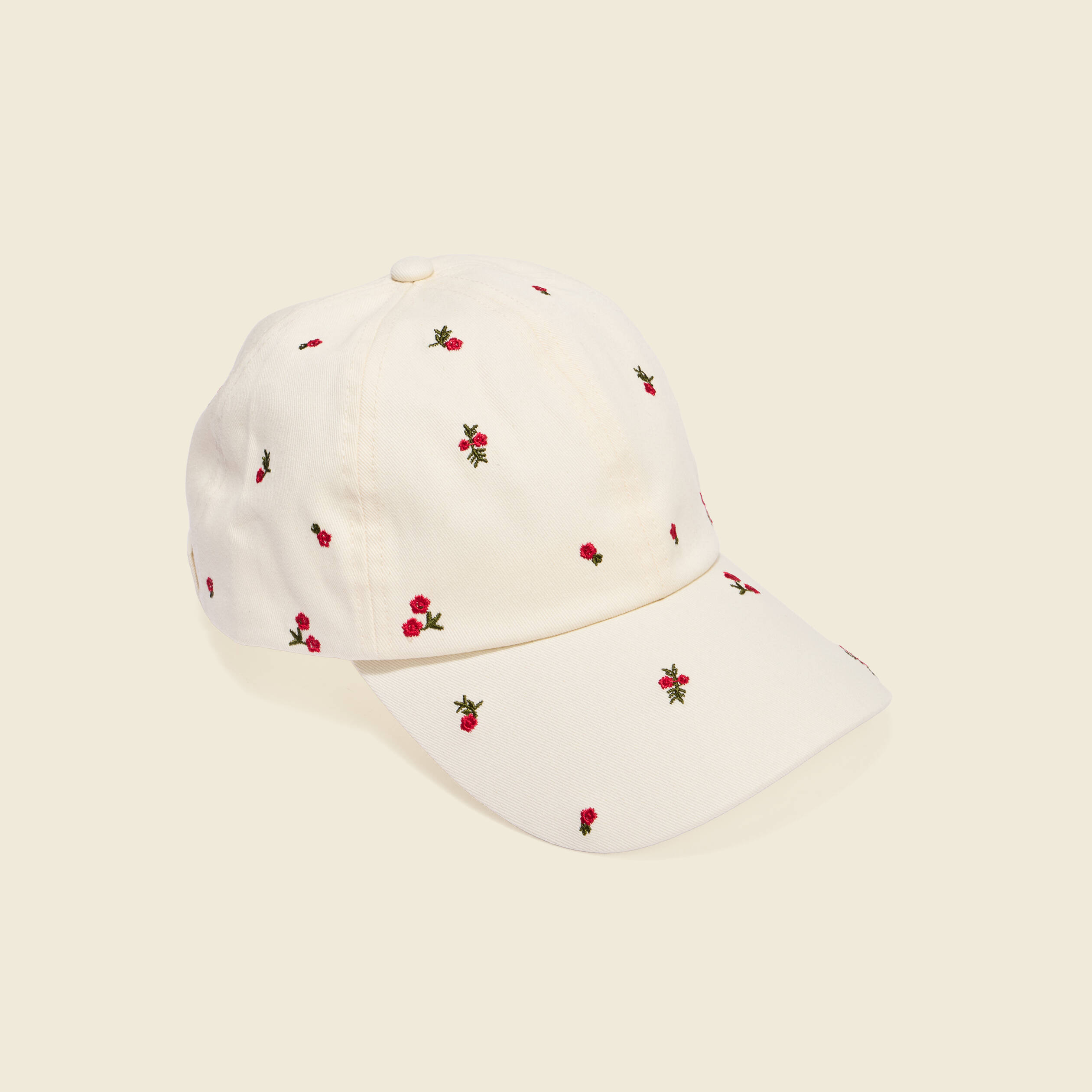 Casquette en coton ecru femme