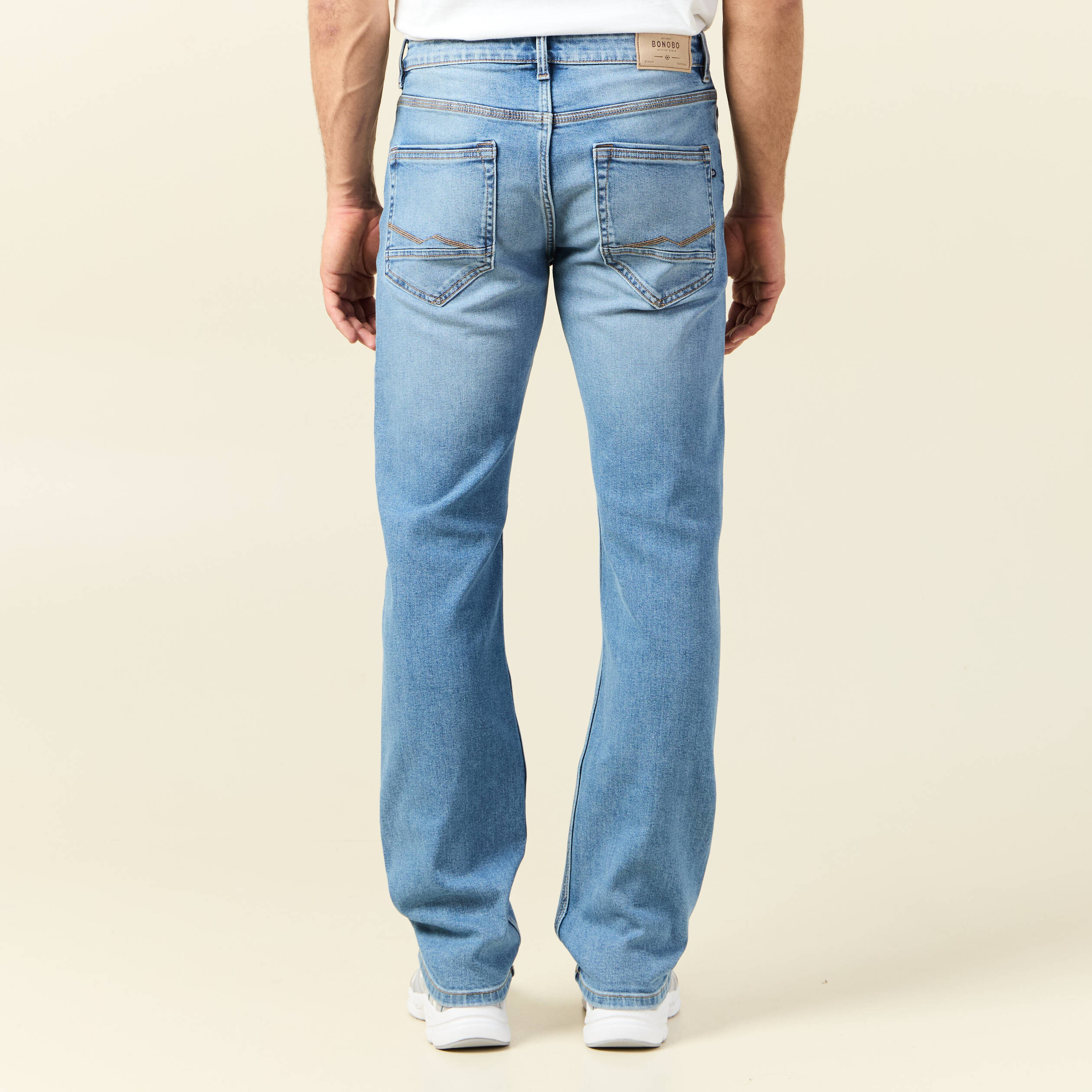 jeans regular eco responsable denim used homme Jeans regular éco-responsable denim used homme