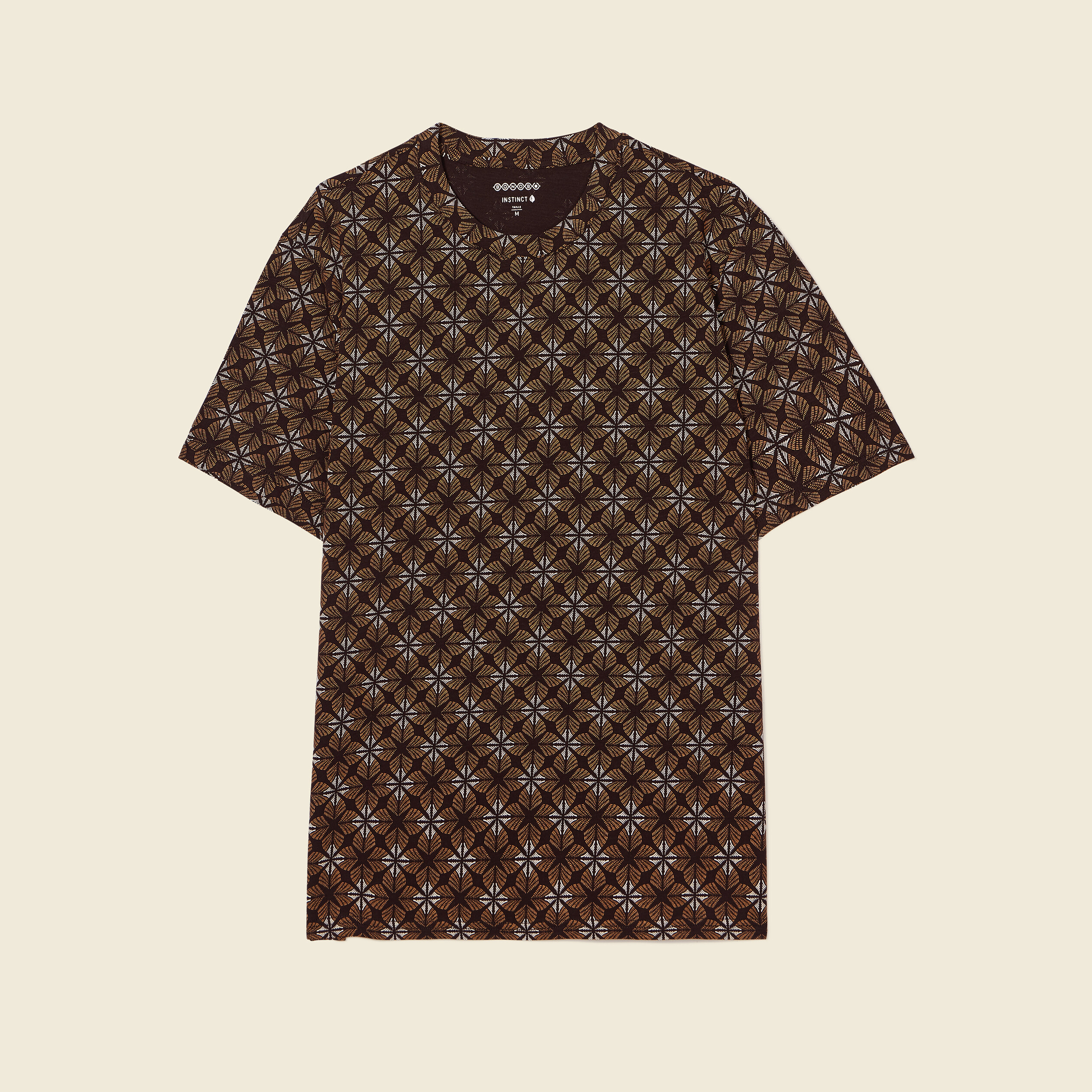 T-shirt éco-responsable marron homme