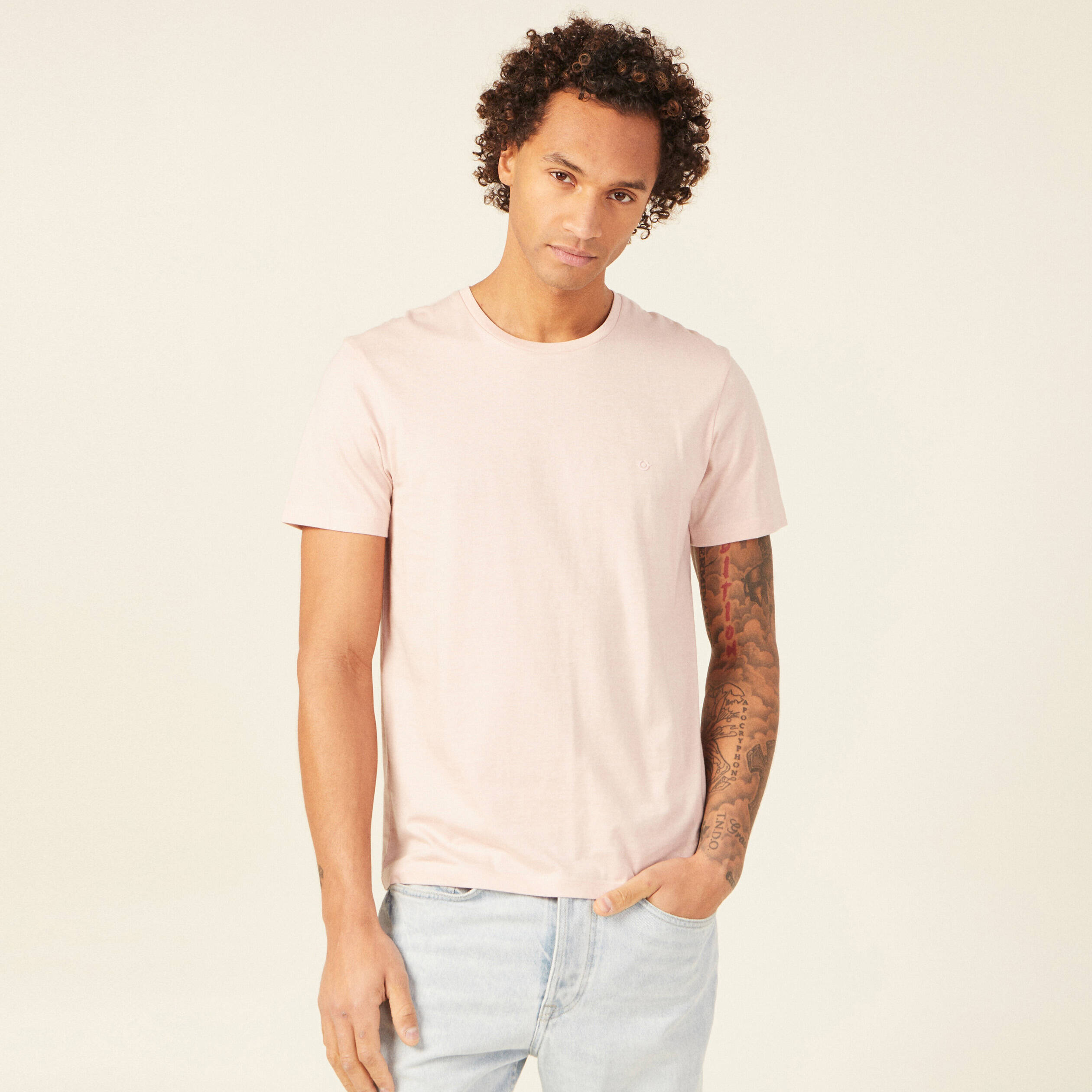 t shirt eco responsable vieux rose homme T-shirt éco-responsable vieux rose homme