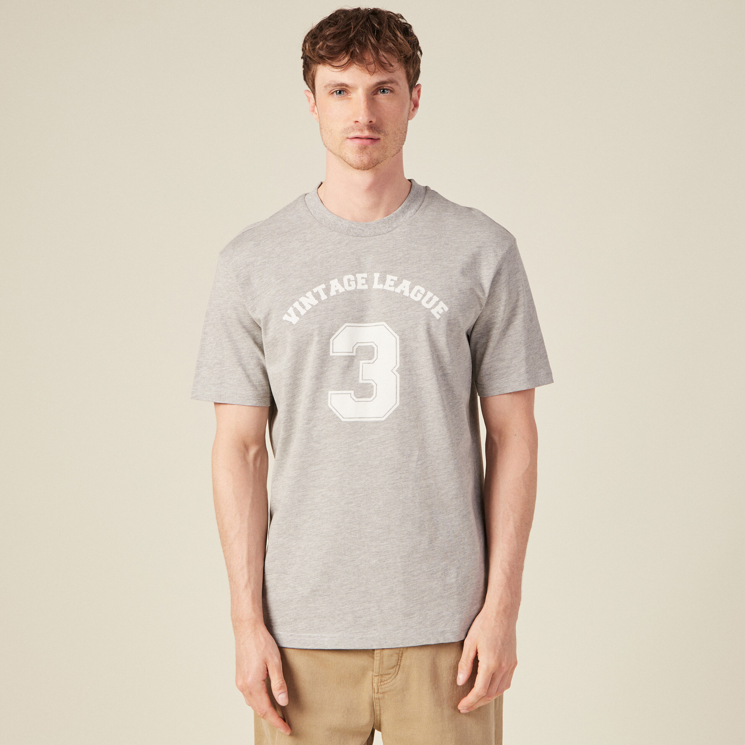 T-shirt manches courtes gris foncé homme