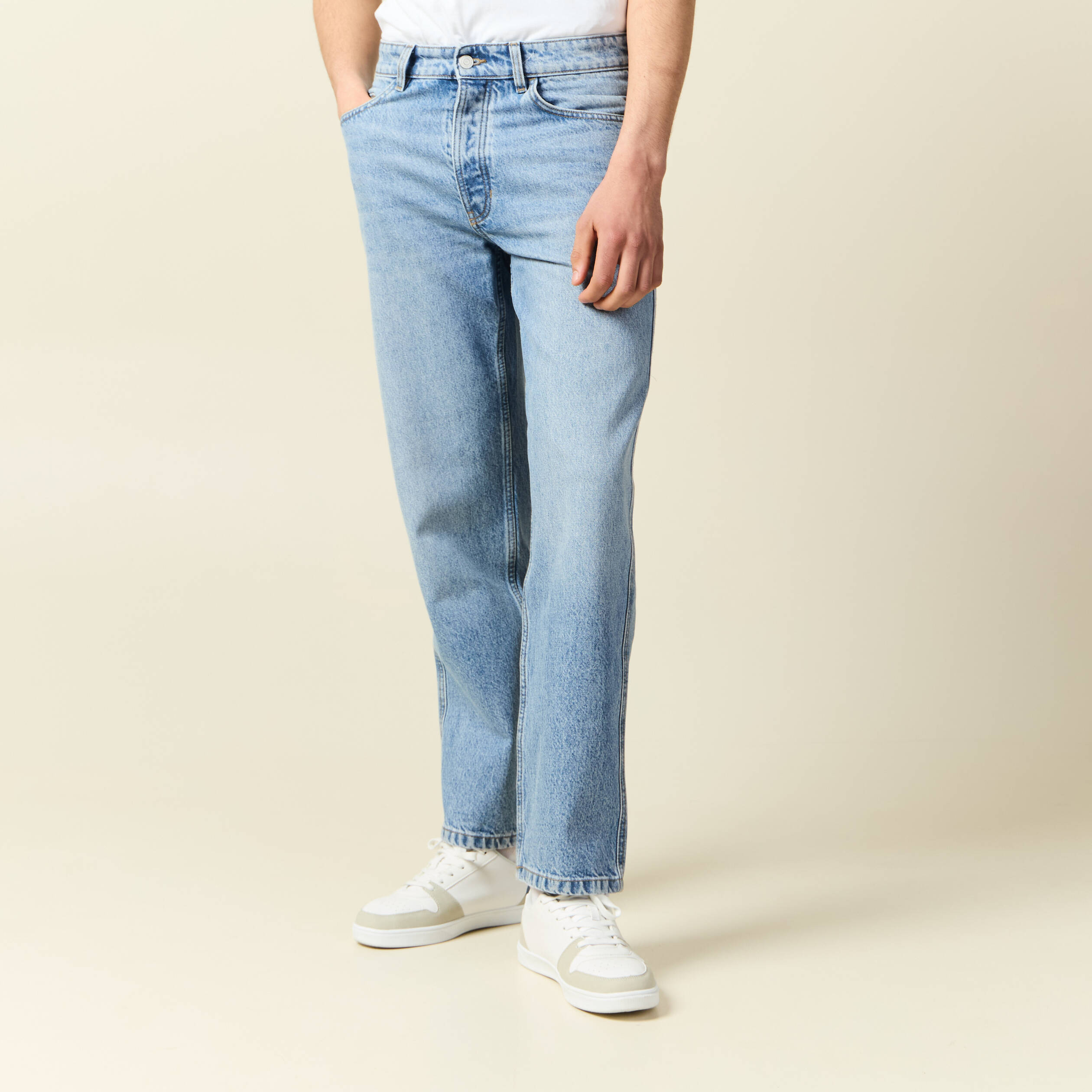 jeans large relaxed denim bleach homme Jeans large relaxed denim bleach homme