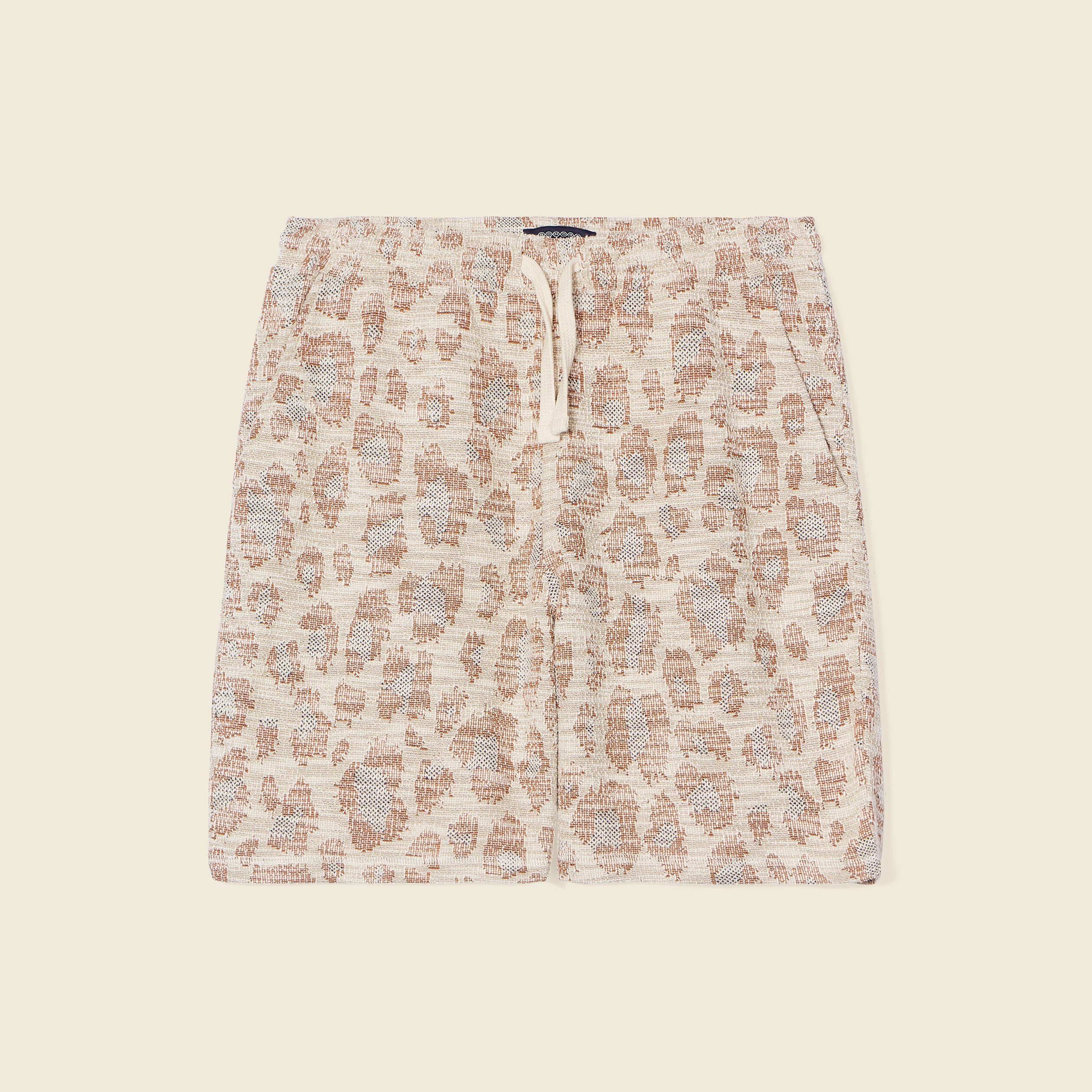 Bermuda droit taille nouée beige homme