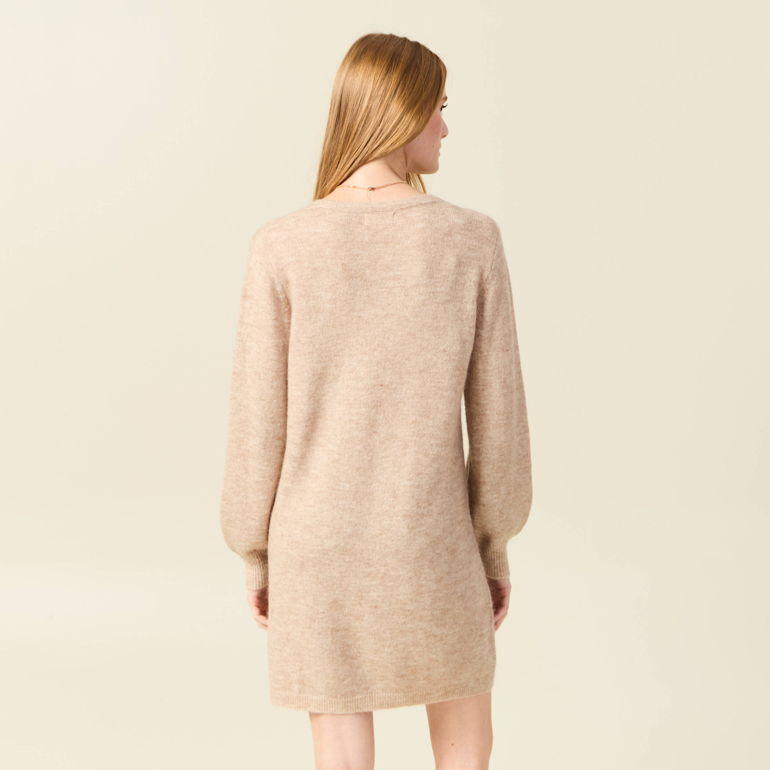 robe pull droite taupe femme Robe pull droite taupe femme