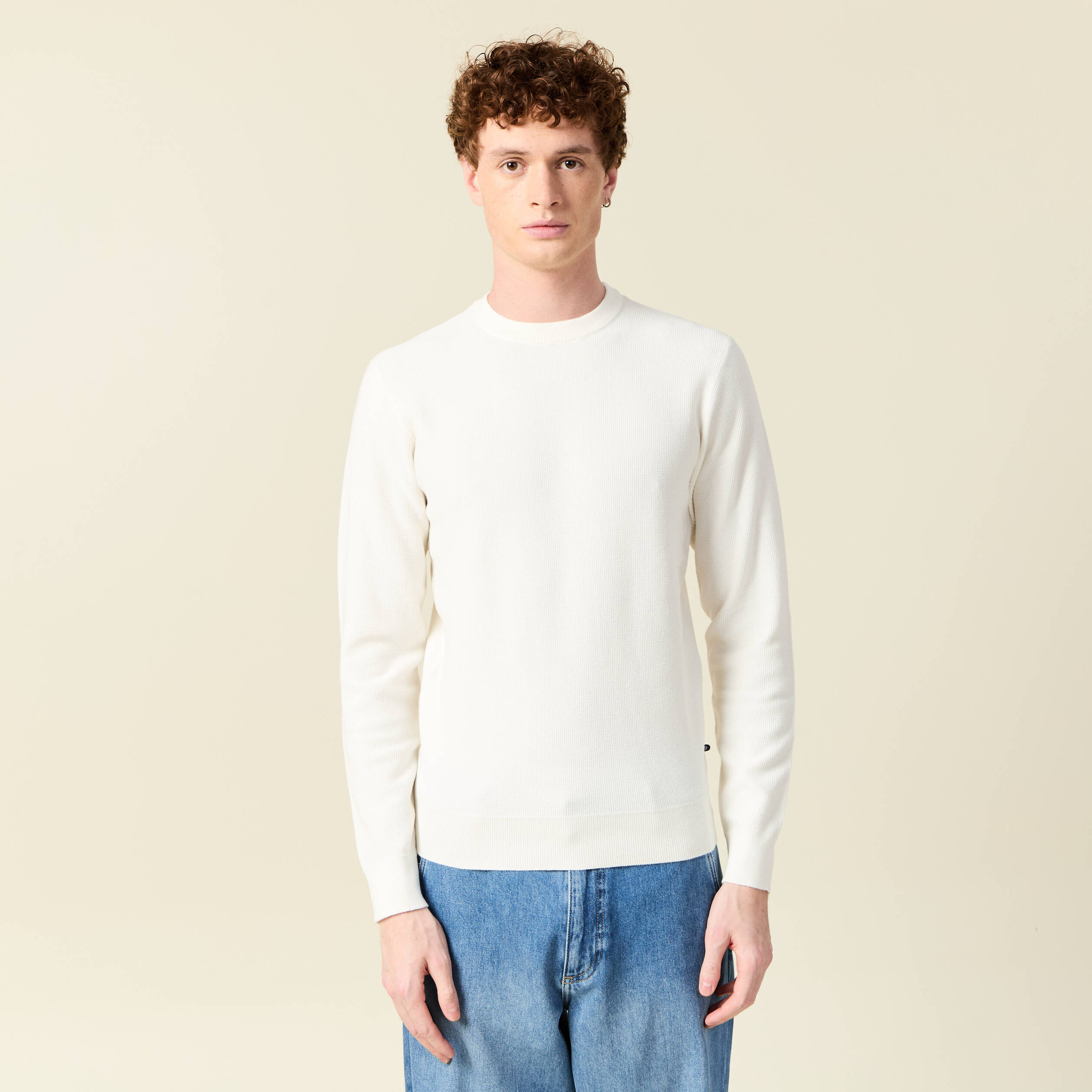pull eco responsable ecru homme Pull éco-responsable ecru homme