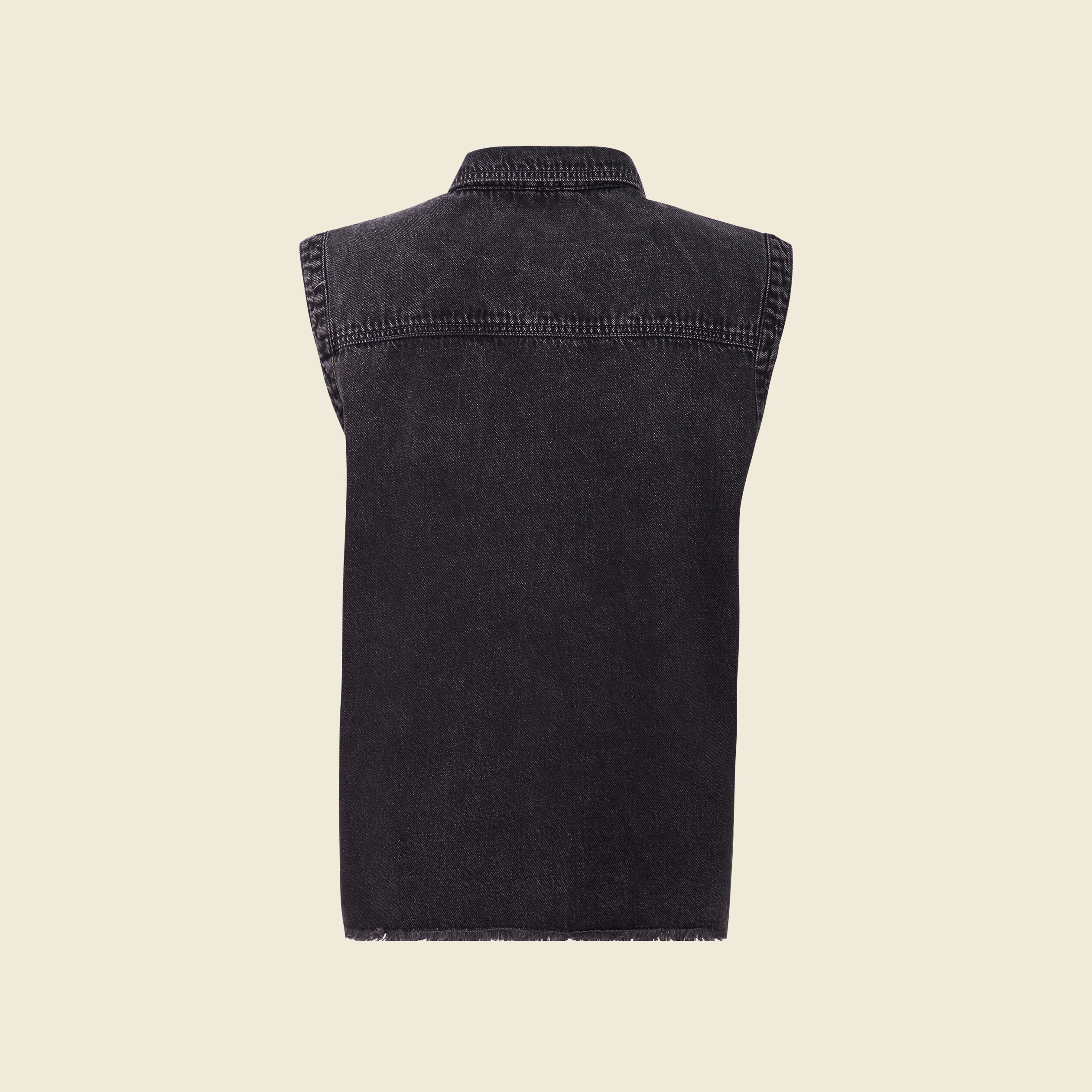 Veste droite en jean denim snow noir femme