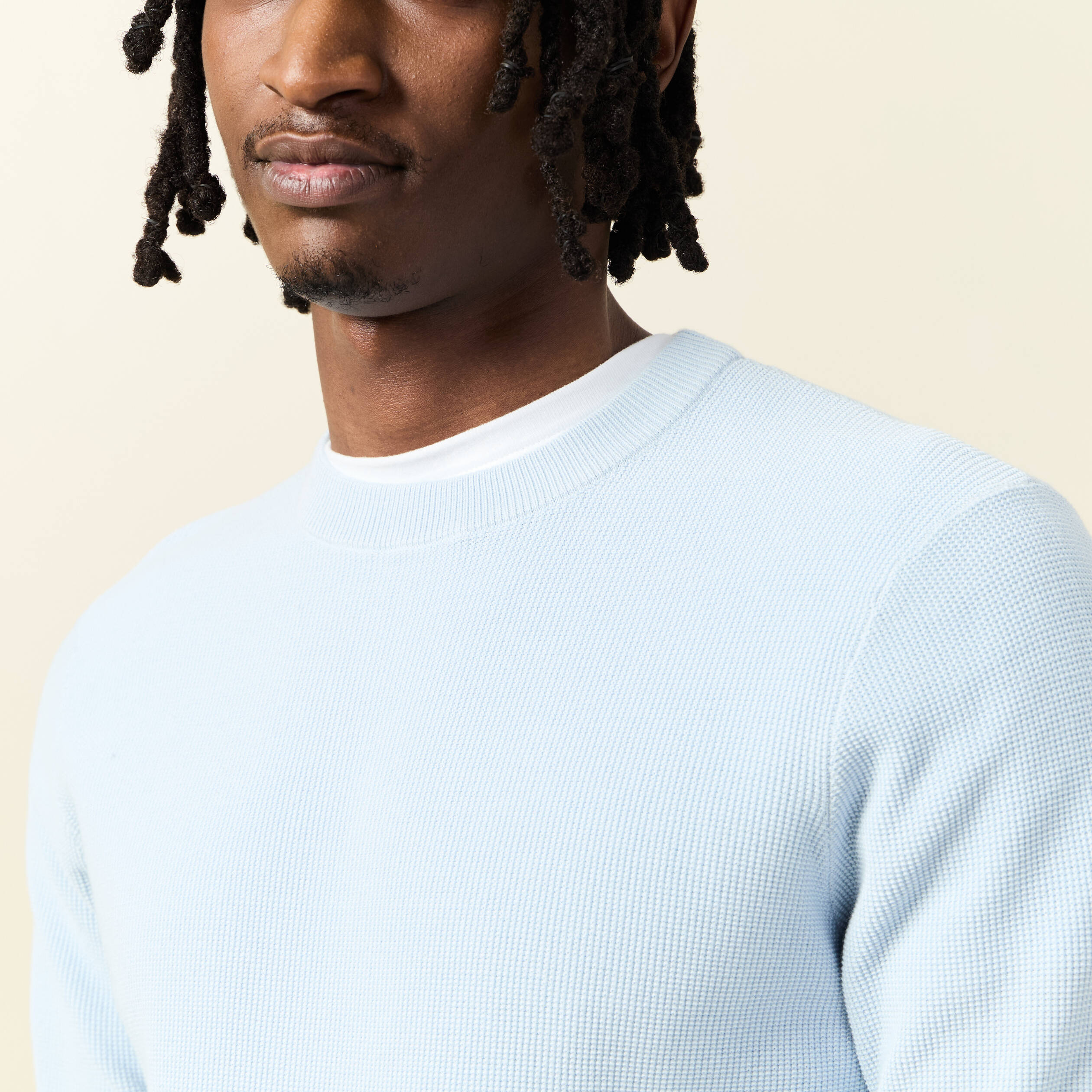 pull eco responsable bleu ciel homme Pull éco-responsable bleu ciel homme