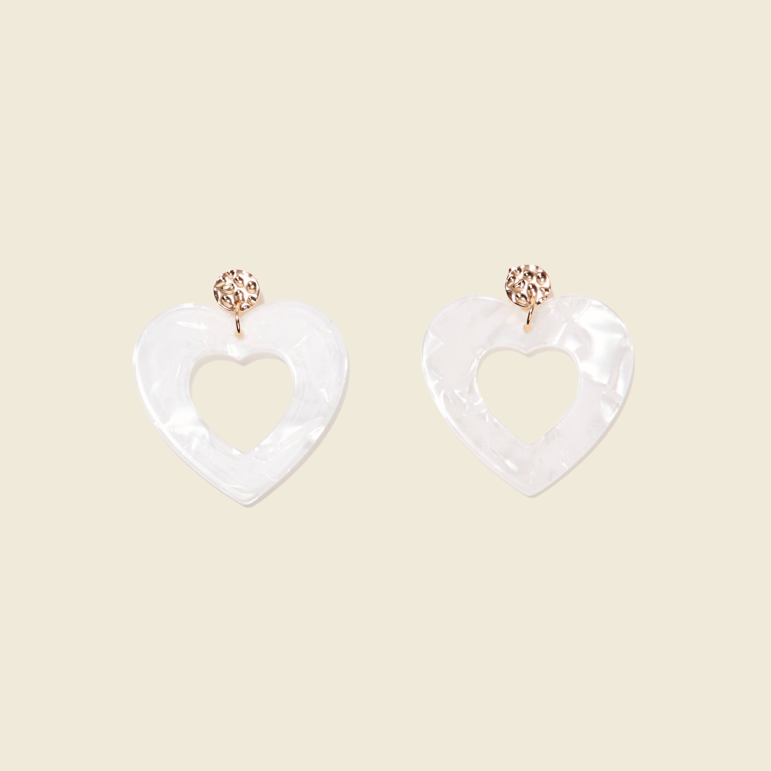 Boucles D'oreilles Cœur Romy - Les Fées Colorées