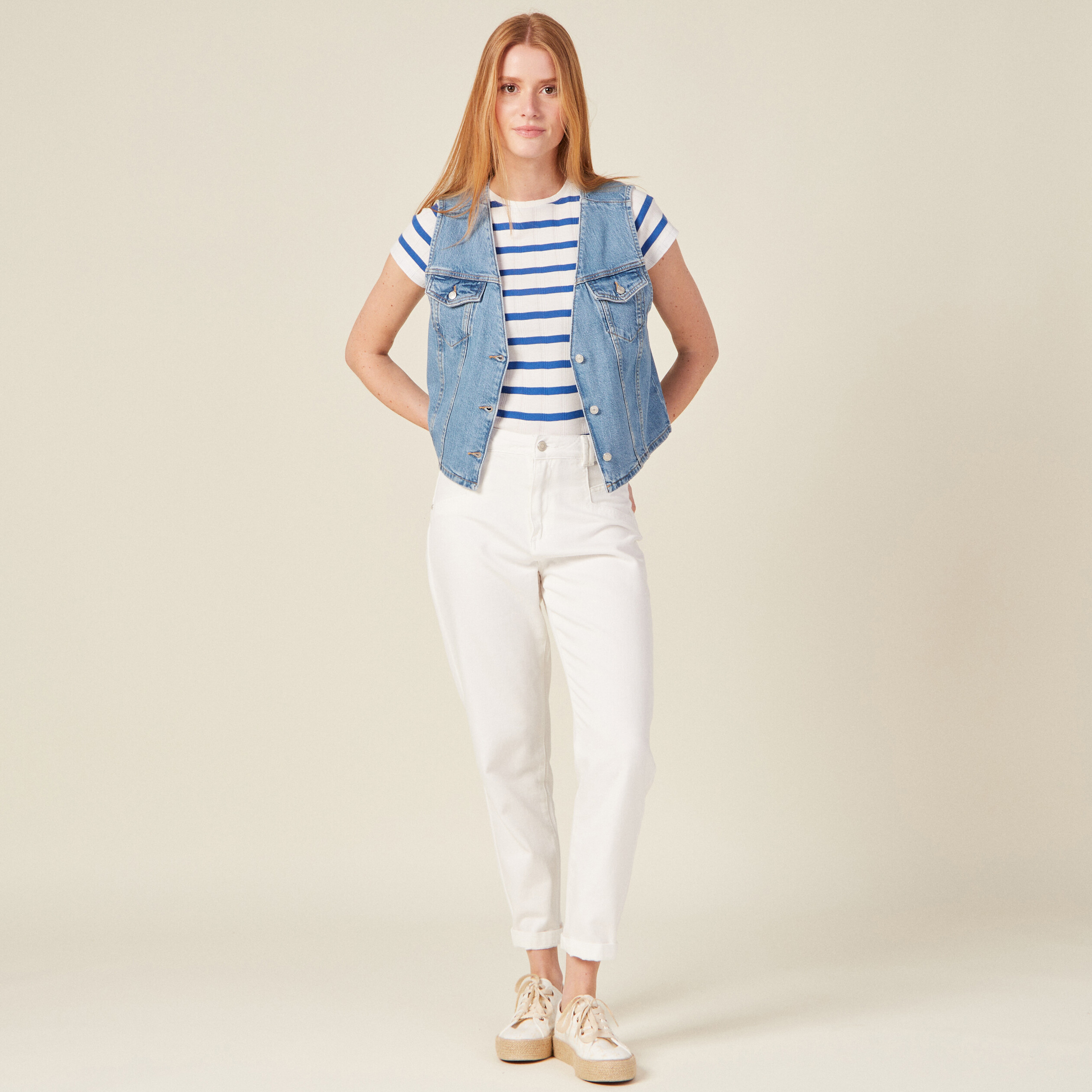 T-shirt manches courtes bleu electrique femme