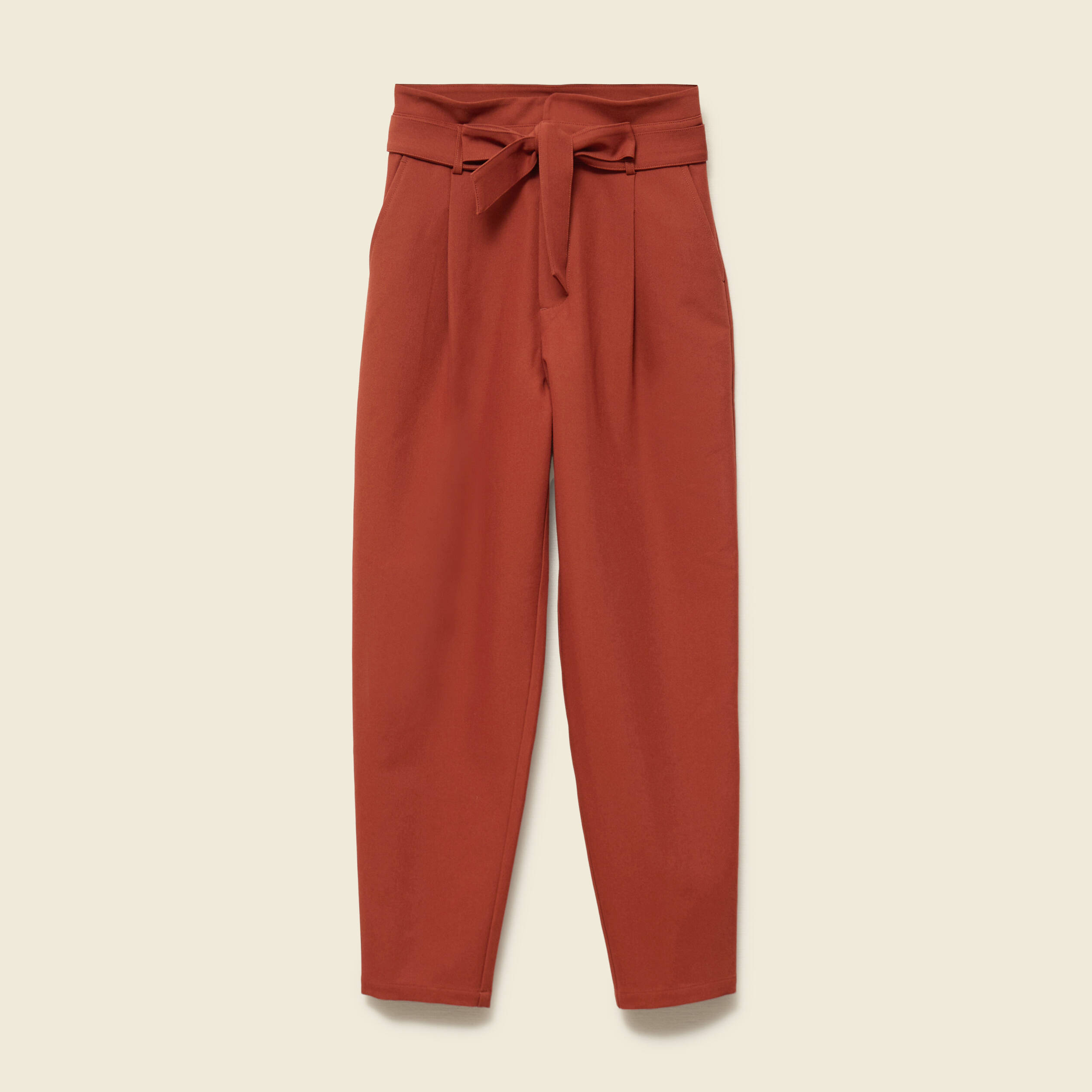 pantalon carotte marron