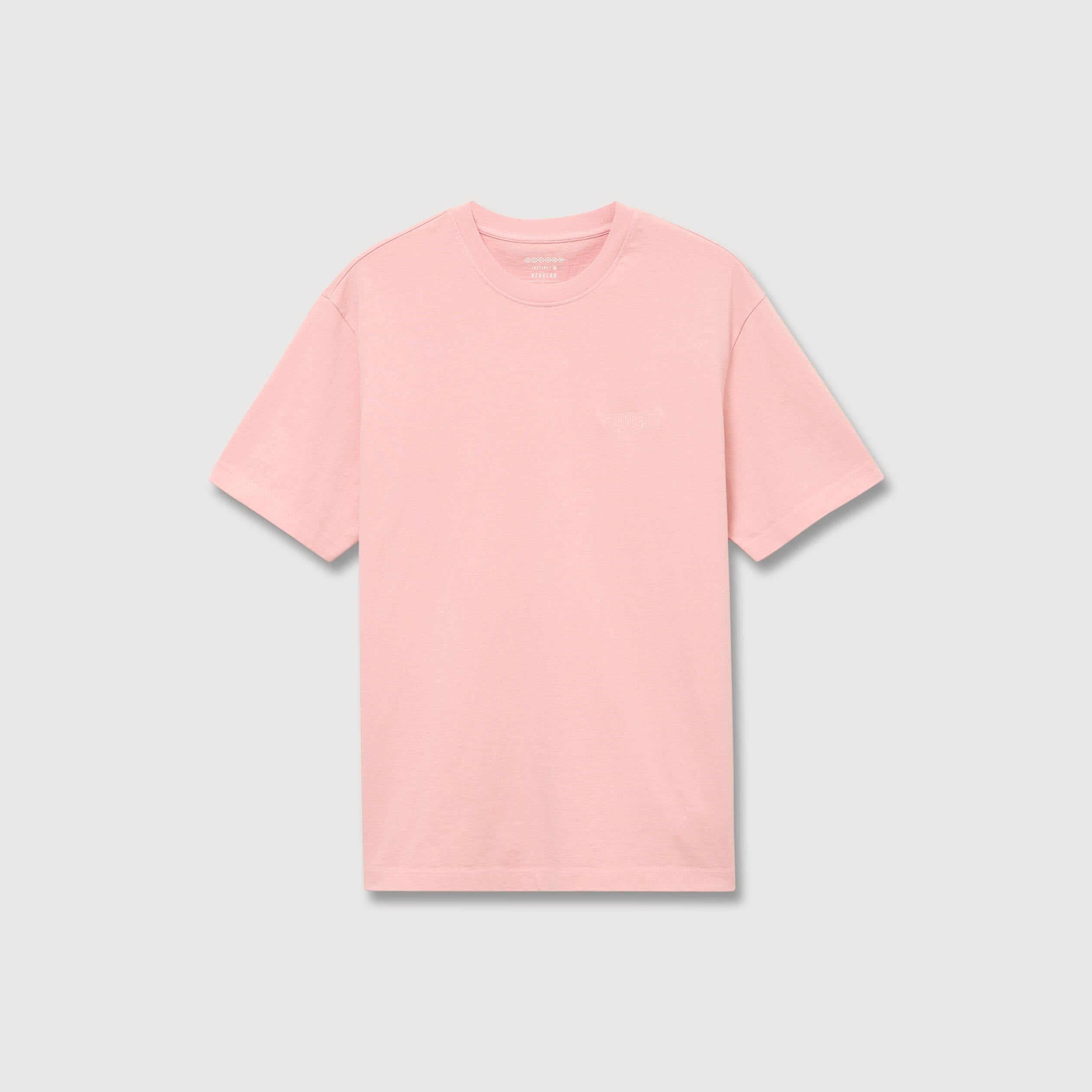 T-shirt ample en coton manches courtes rose poudr&eacute;e homme