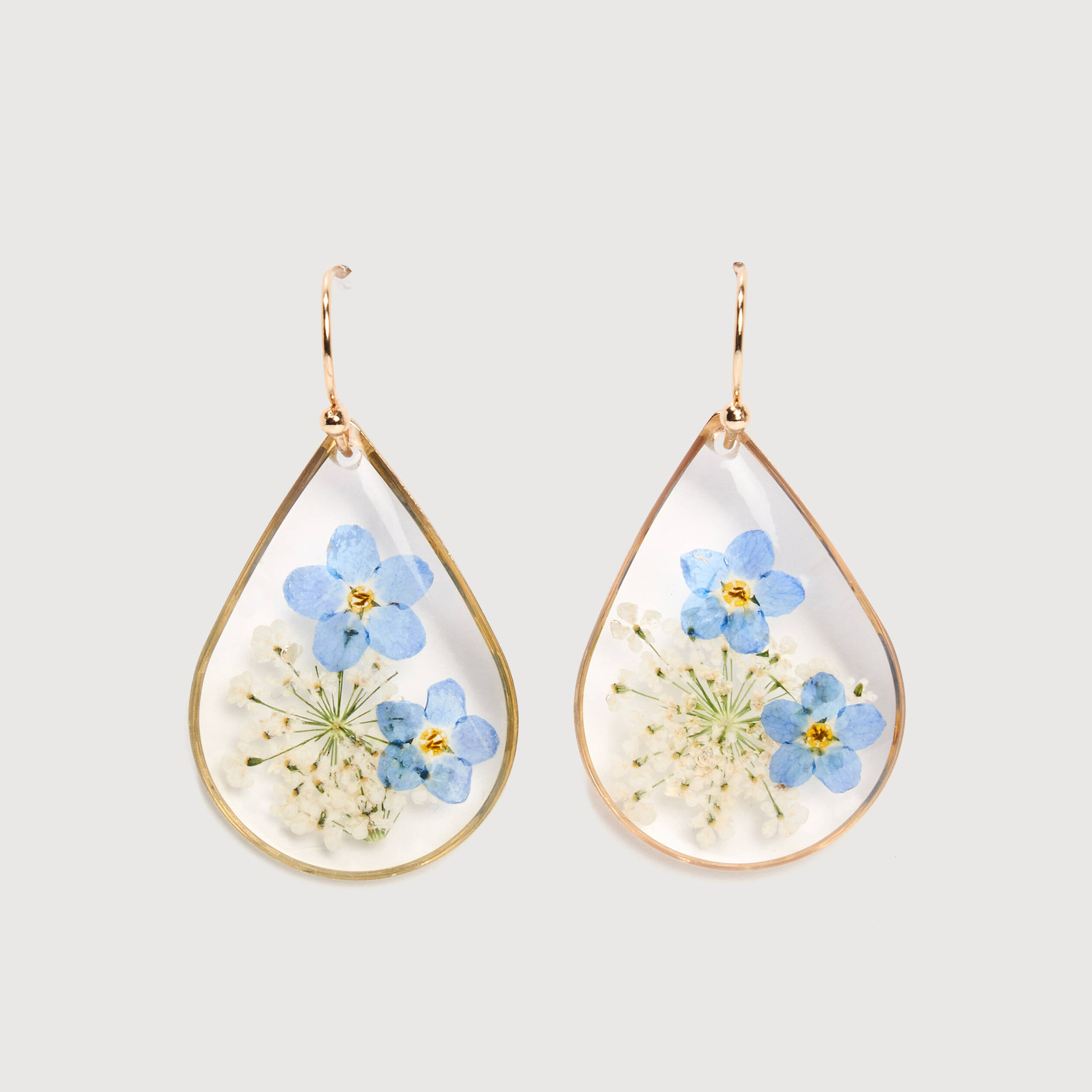 Boucles d'oreilles bleu clair femme