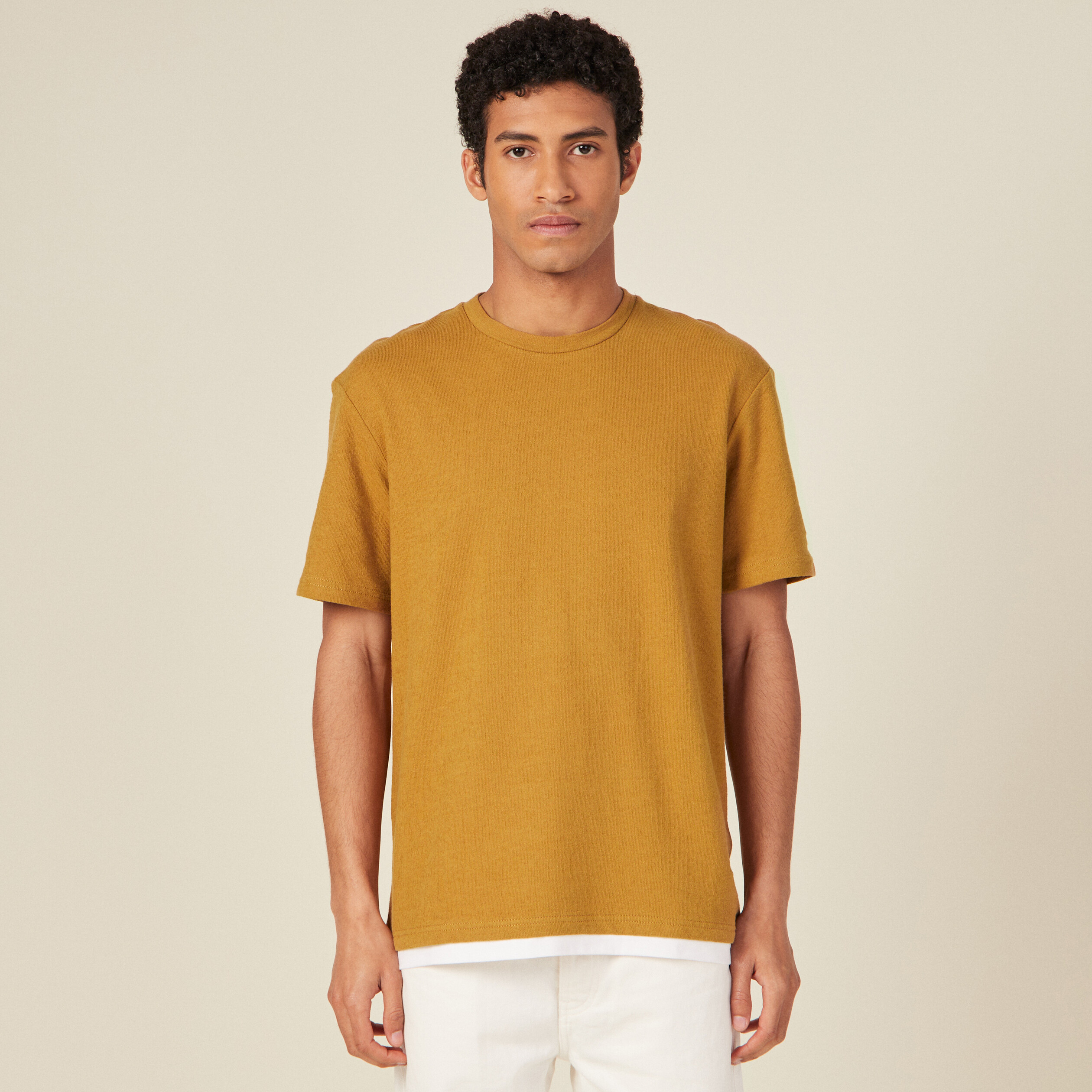 T-shirt manches courtes camel homme