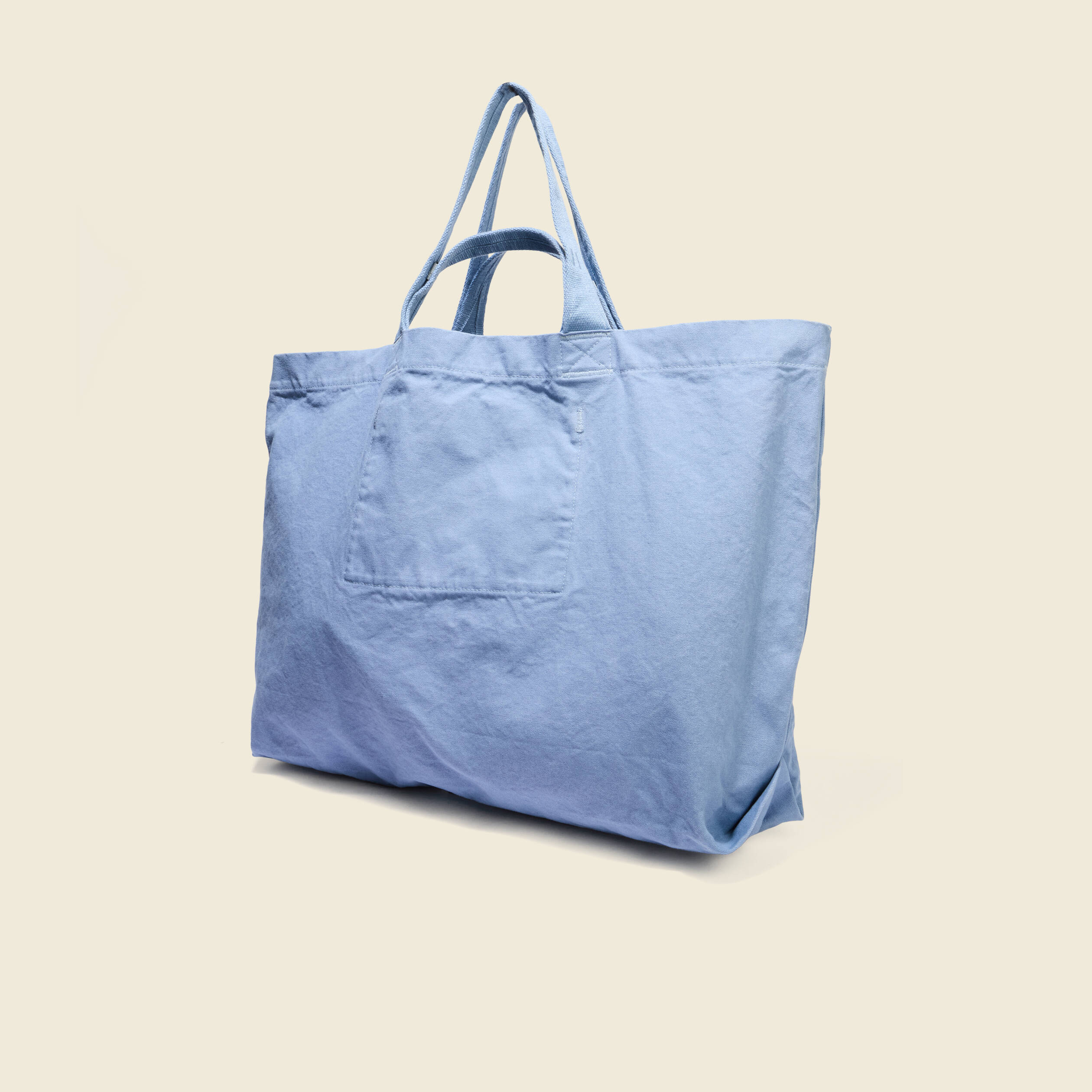 Sac cabas en coton bleu gris homme