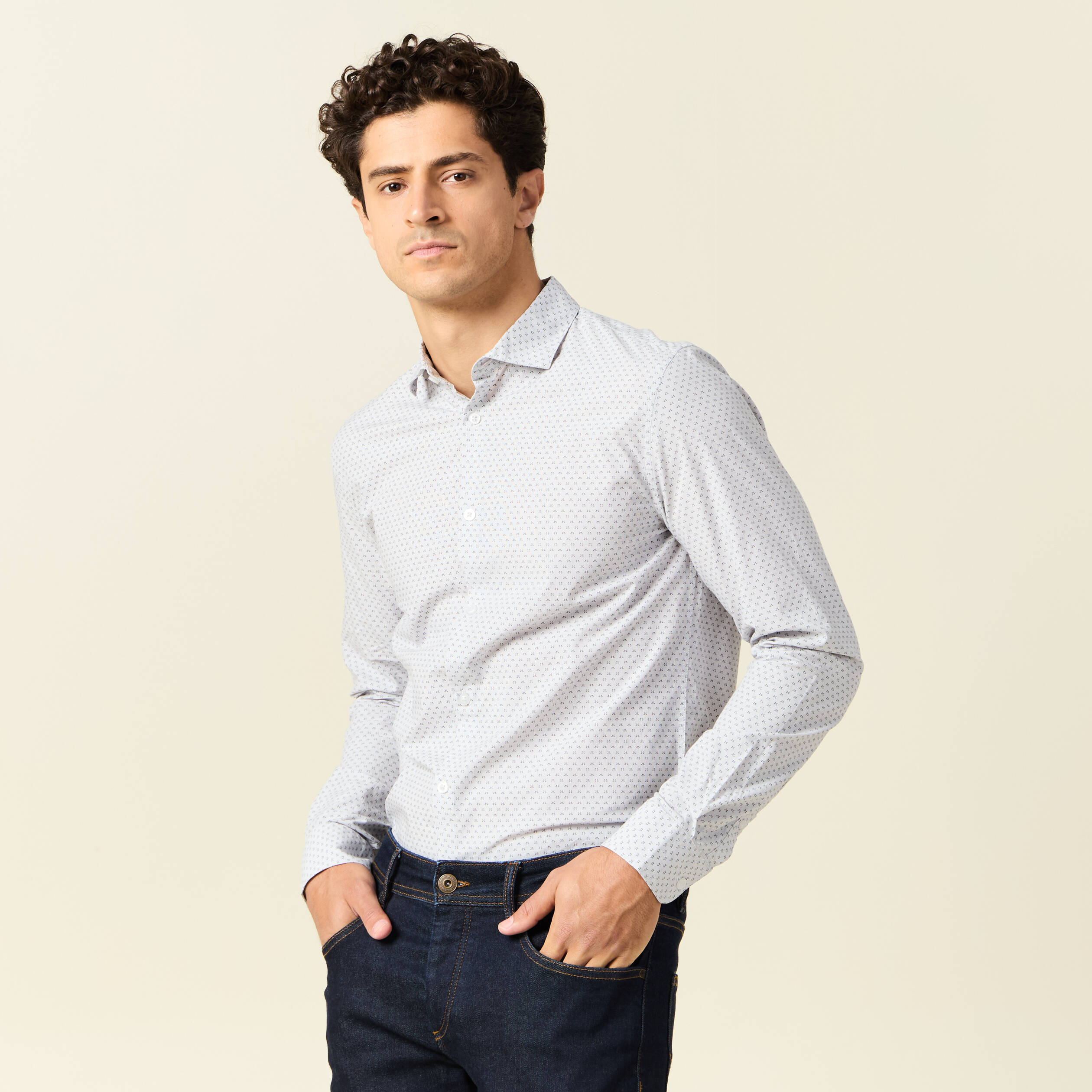 chemise manches longues gris homme Chemise manches longues gris homme
