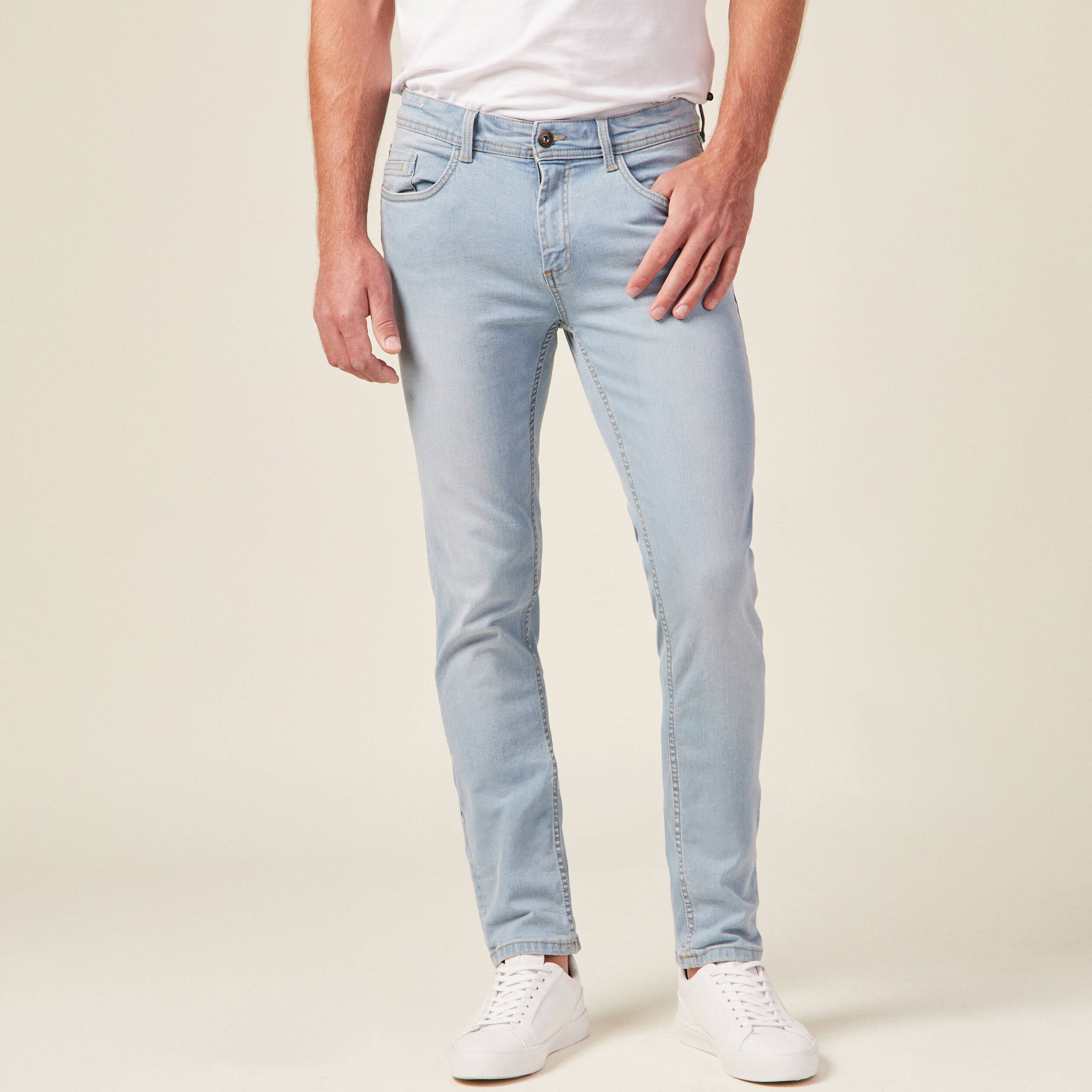jeans slim eco responsable denim bleach homme Jeans slim éco-responsable denim bleach homme