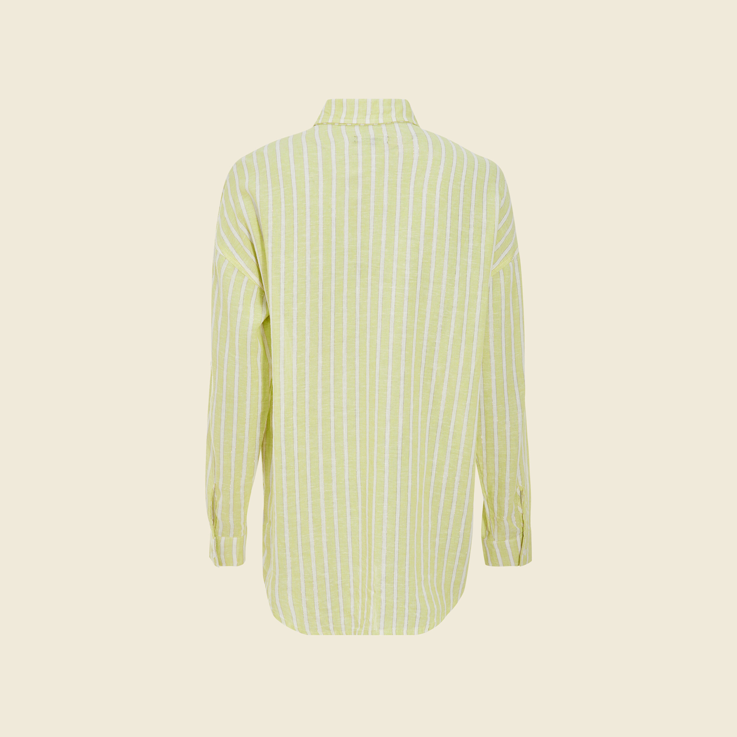 Chemise manches longues vert anis femme