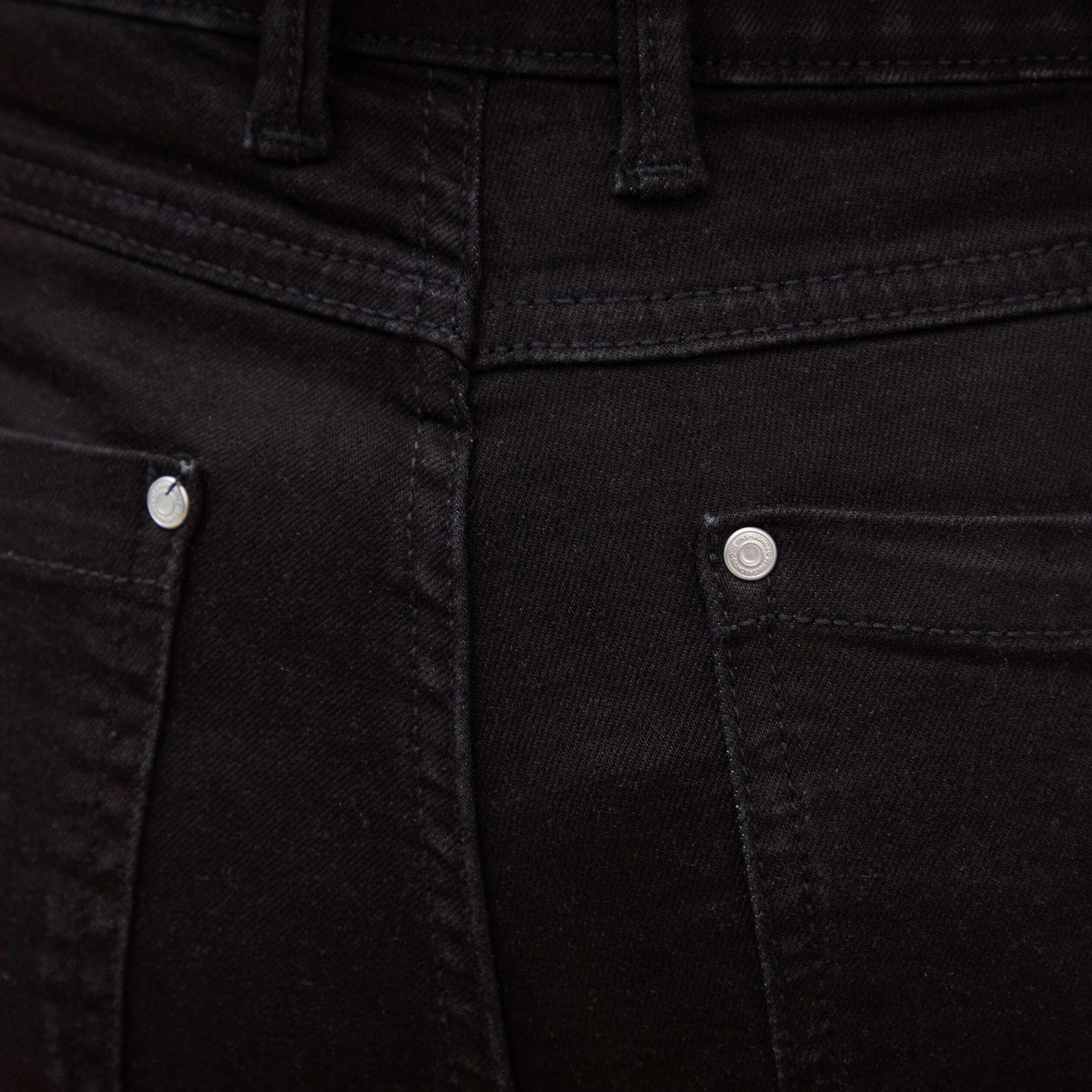 Jeans regular 5 poches denim noir femme
