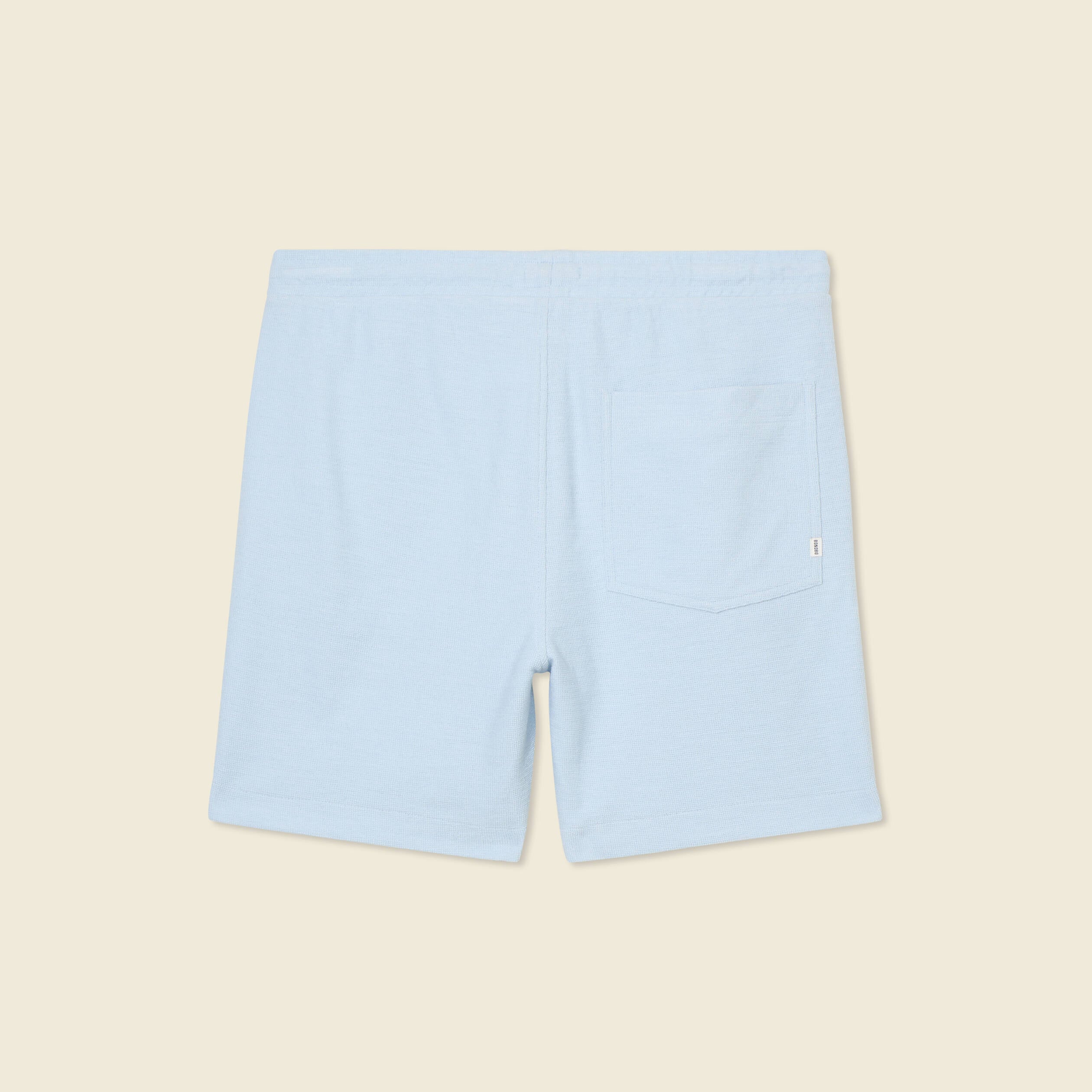 Short droit avec cordon bleu ciel homme