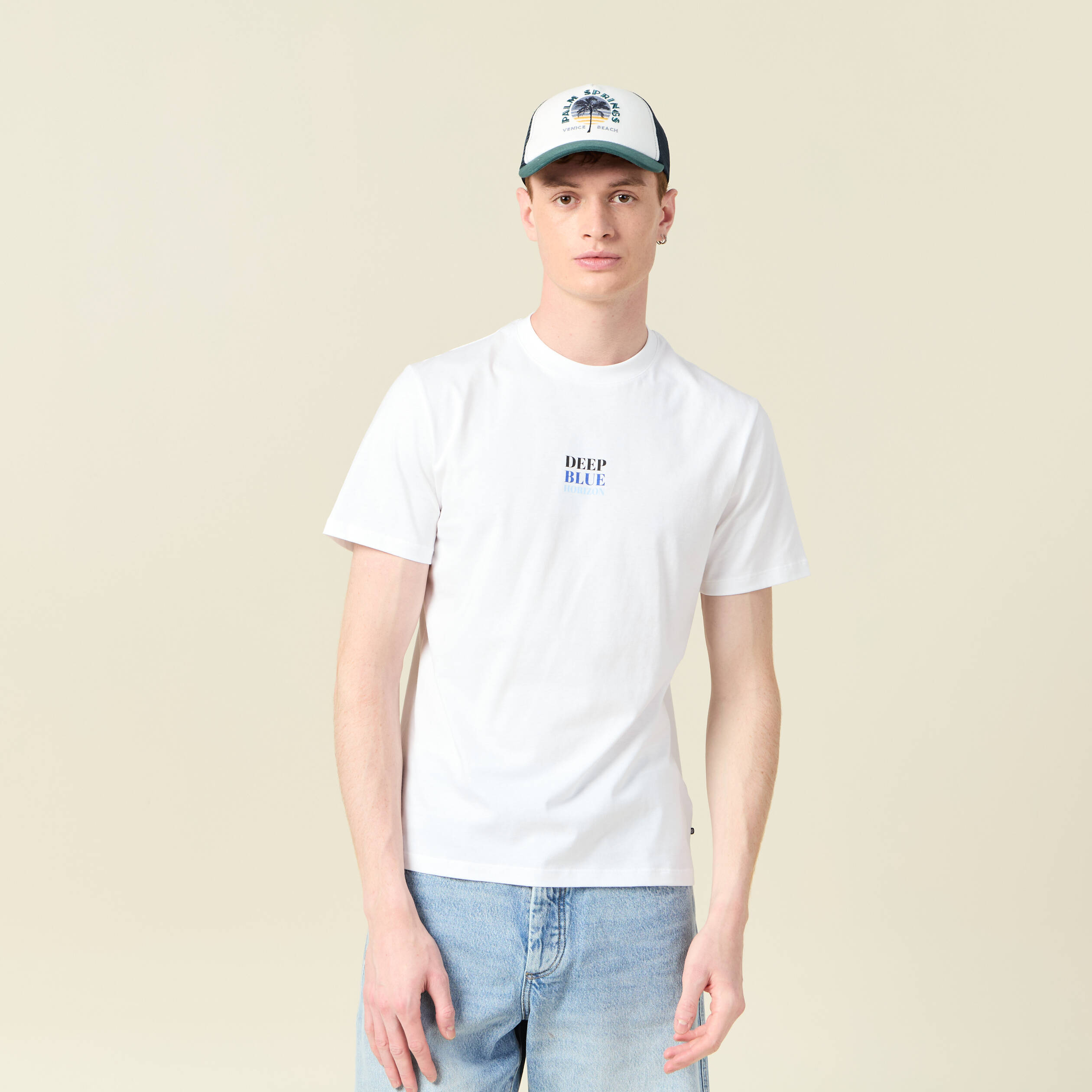 t shirt manches courtes cintre blanc homme T-shirt manches courtes cintré blanc homme