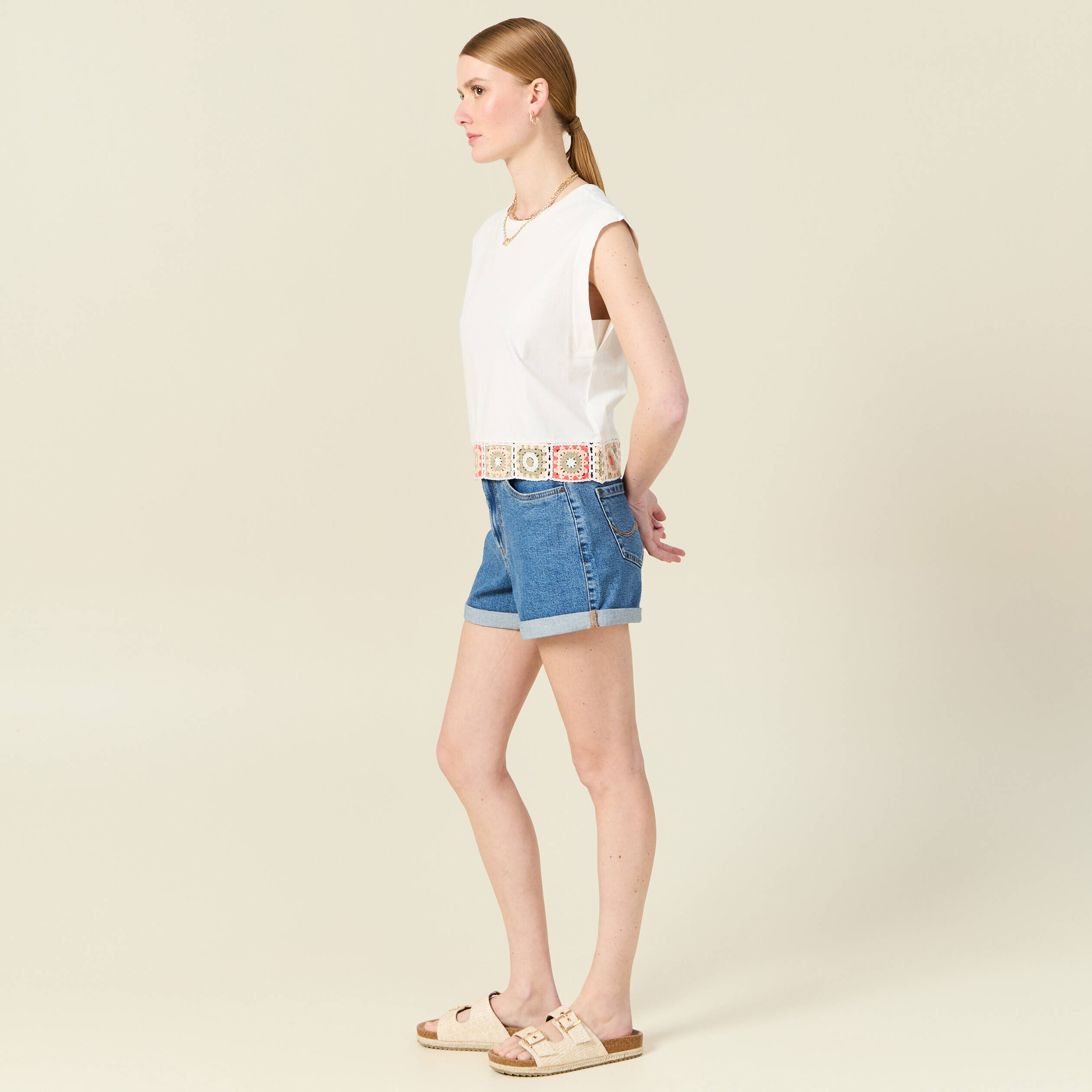 t shirt eco responsable ecru femme T-shirt éco-responsable ecru femme