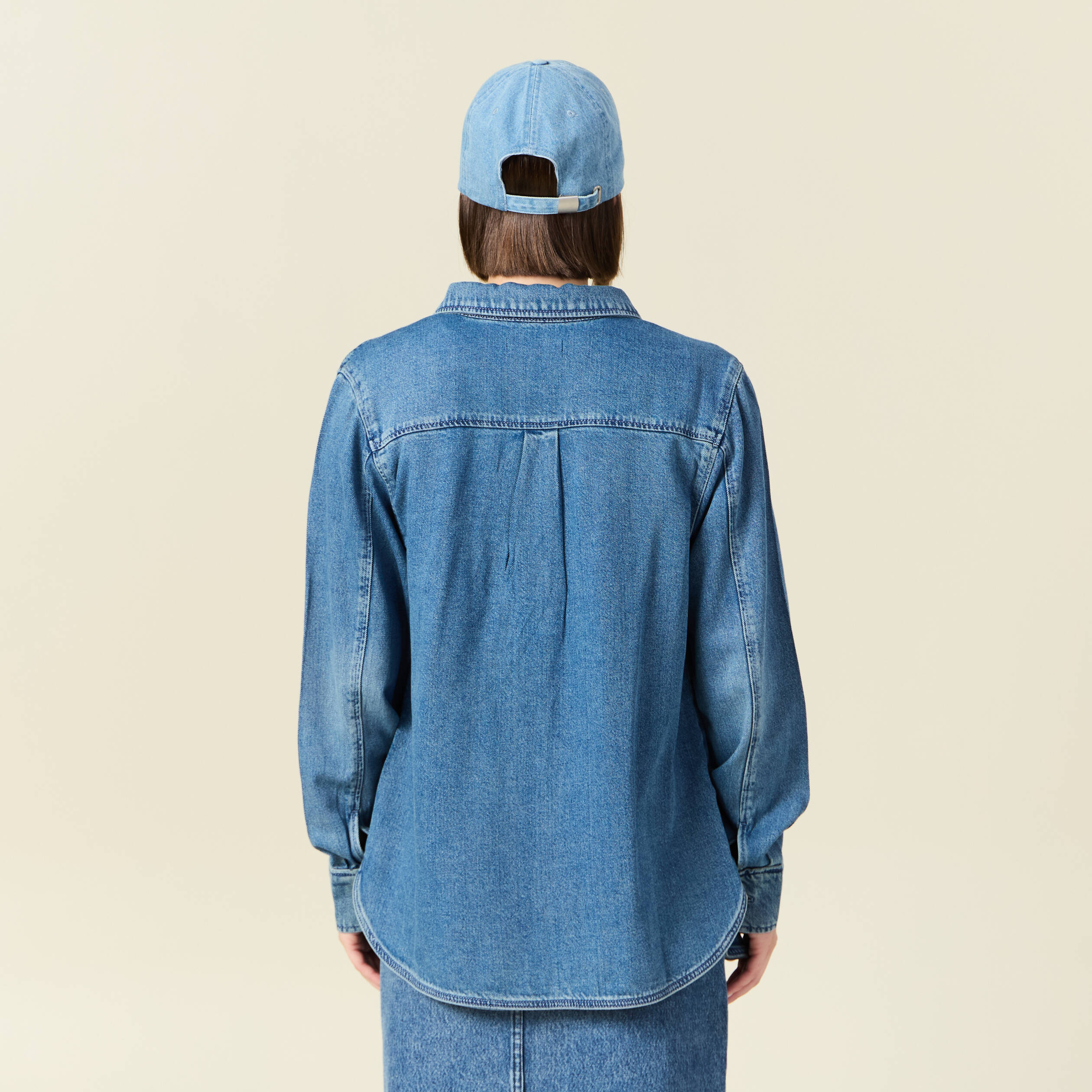 Surchemise en jean denim used femme