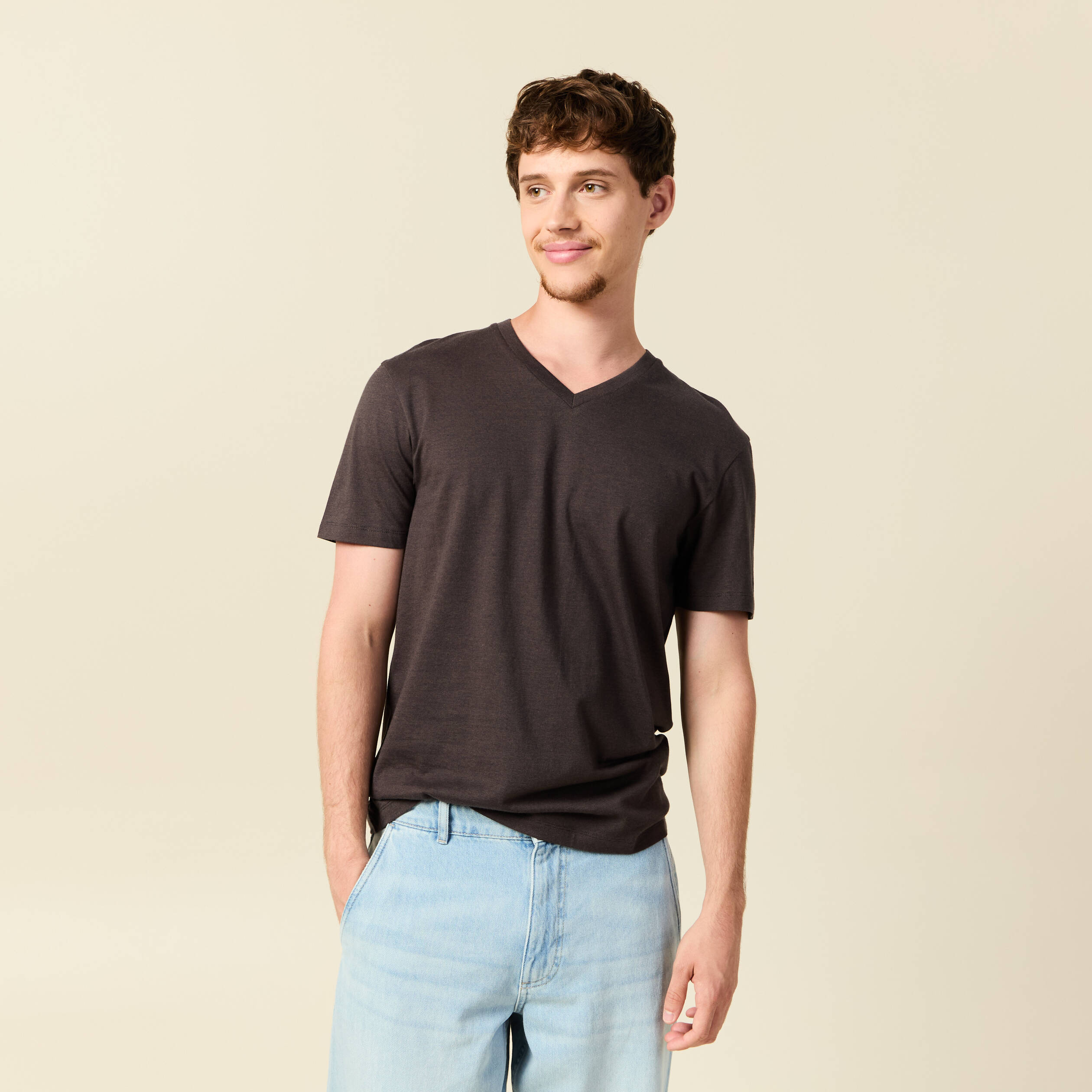 t shirt manches courtes homme taupe homme T-shirt manches courtes homme taupe homme