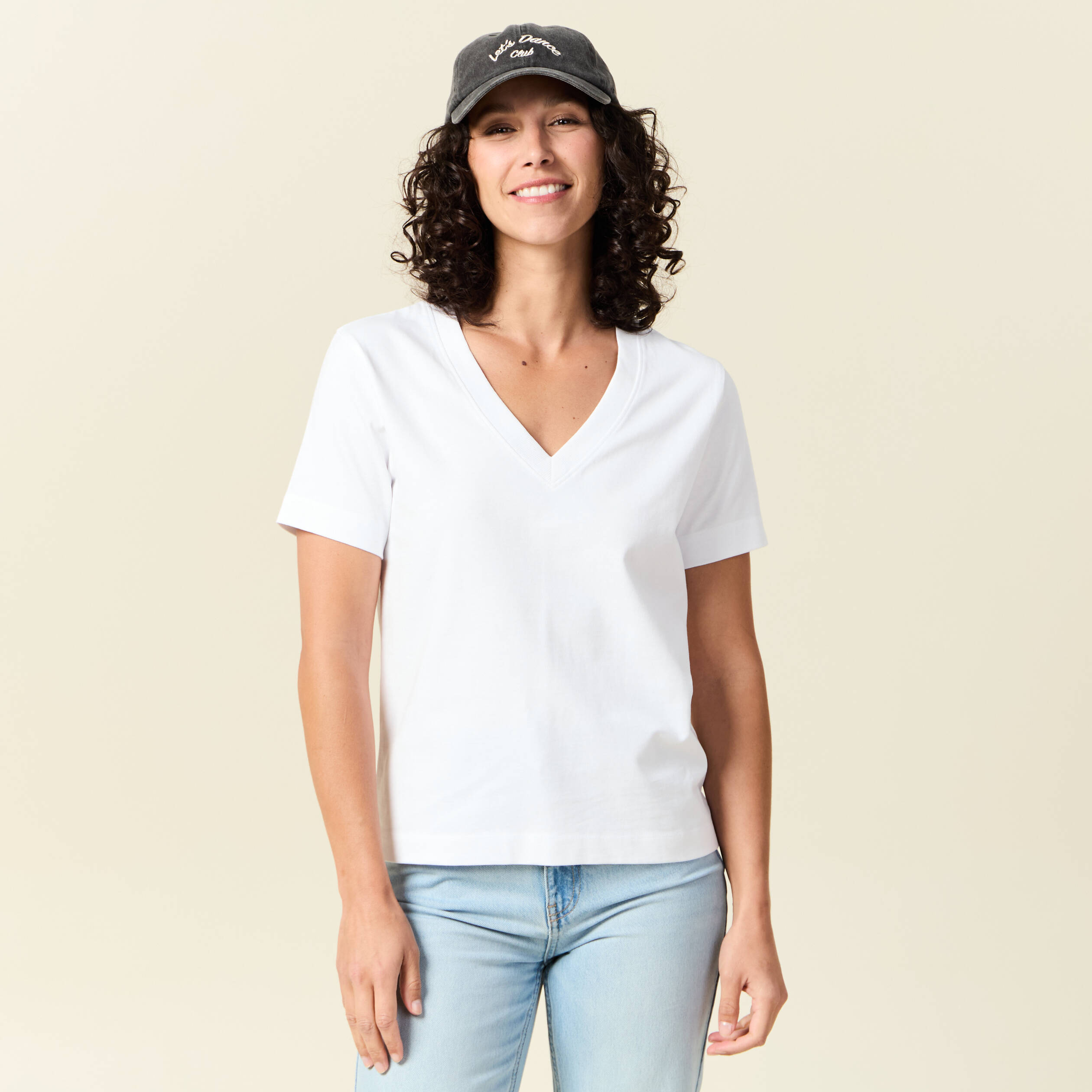 T-shirt manches courtes blanc femme