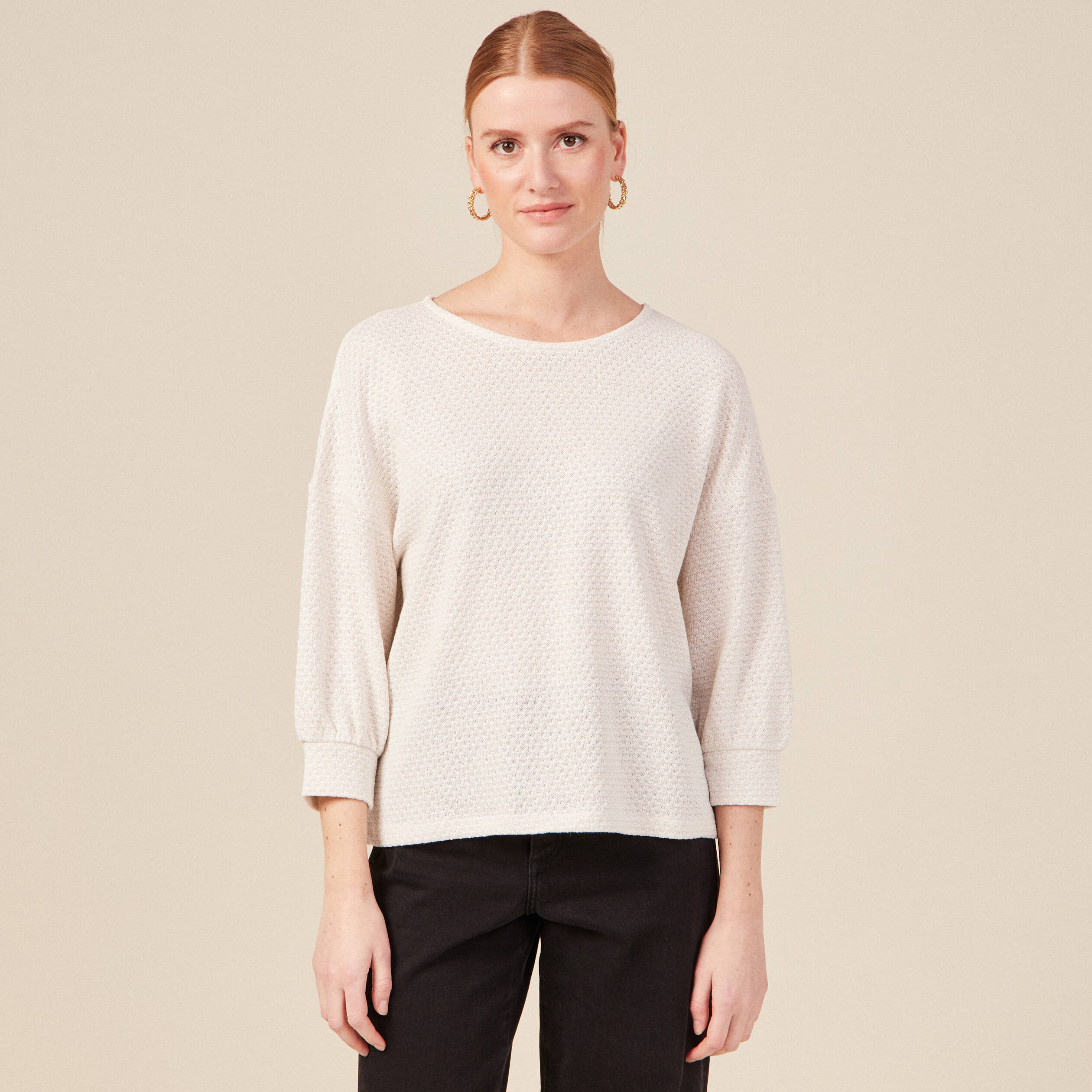 t shirt eco responsable ecru femme T-shirt éco-responsable ecru femme