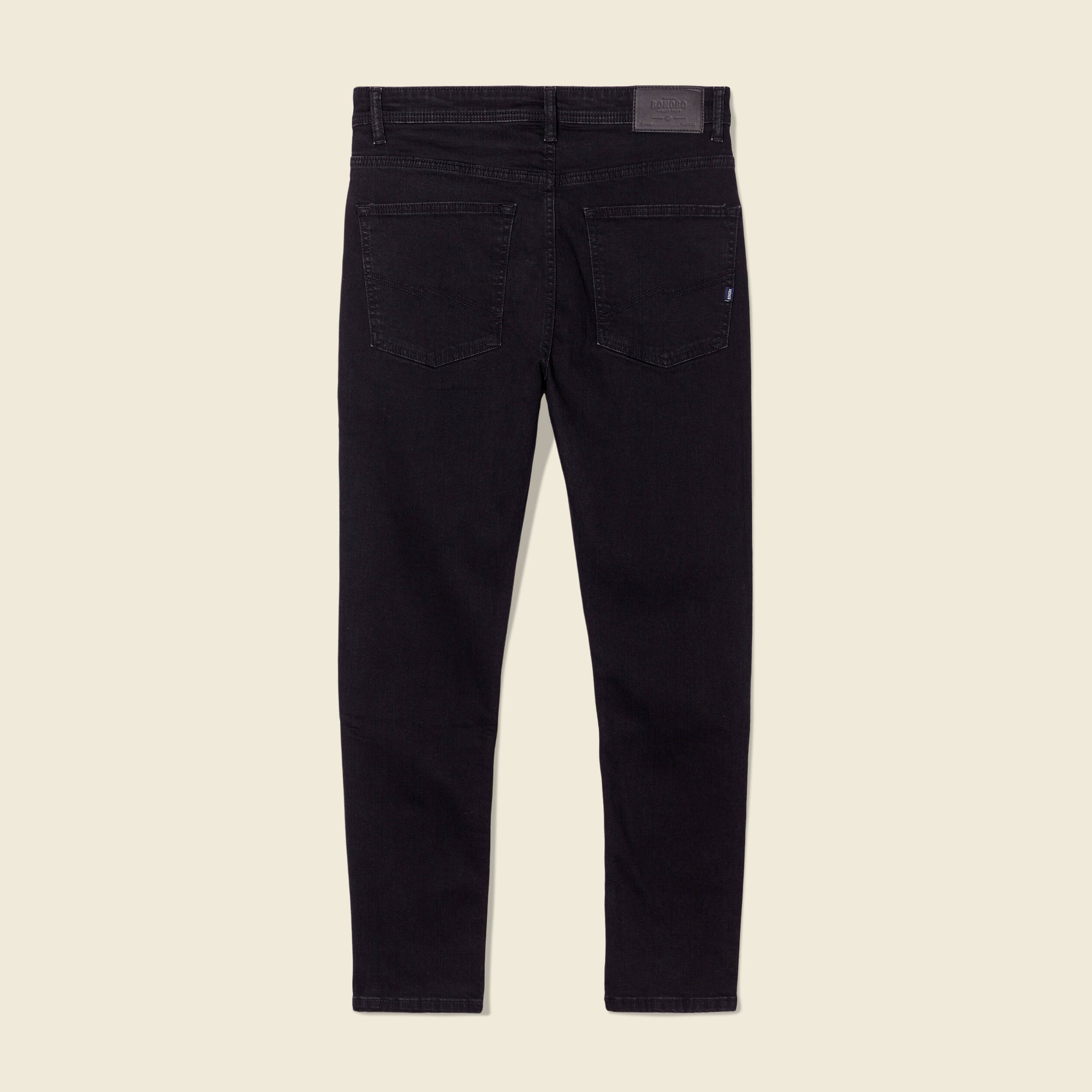 Jeans tapered 5 poches denim noir homme Vibs