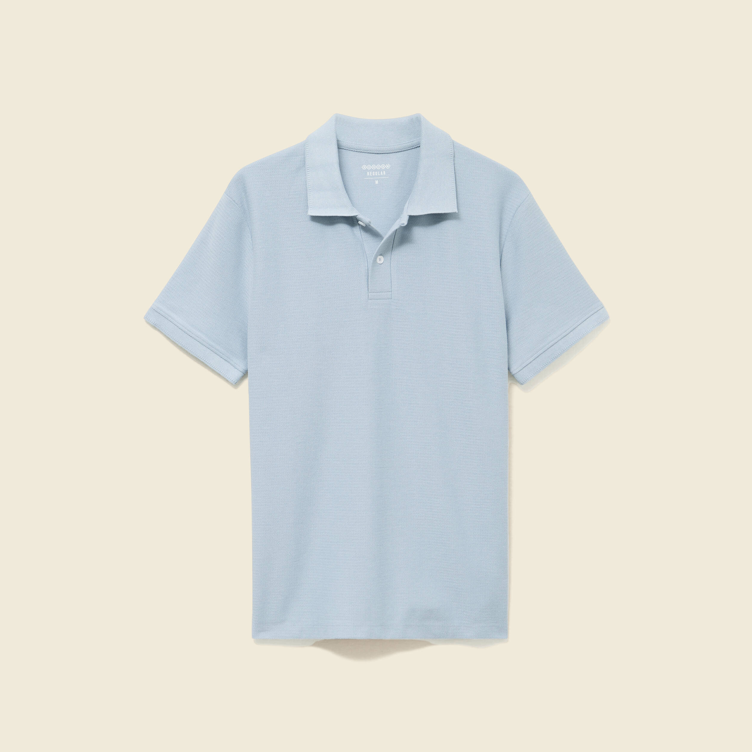 Polo cintr&eacute; manches courtes bleu gris homme