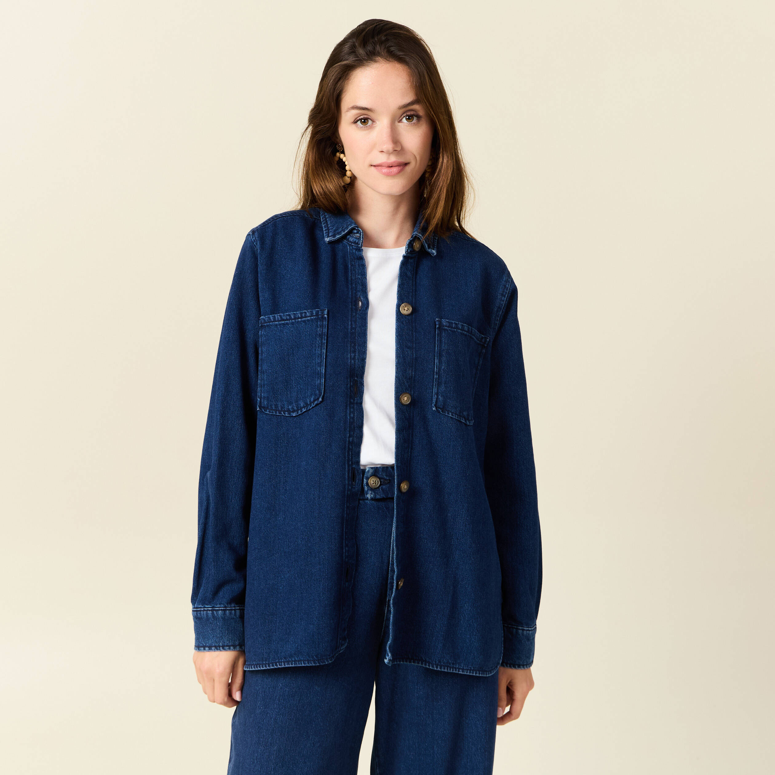 surchemise en jean denim brut femme Surchemise en jean denim brut femme