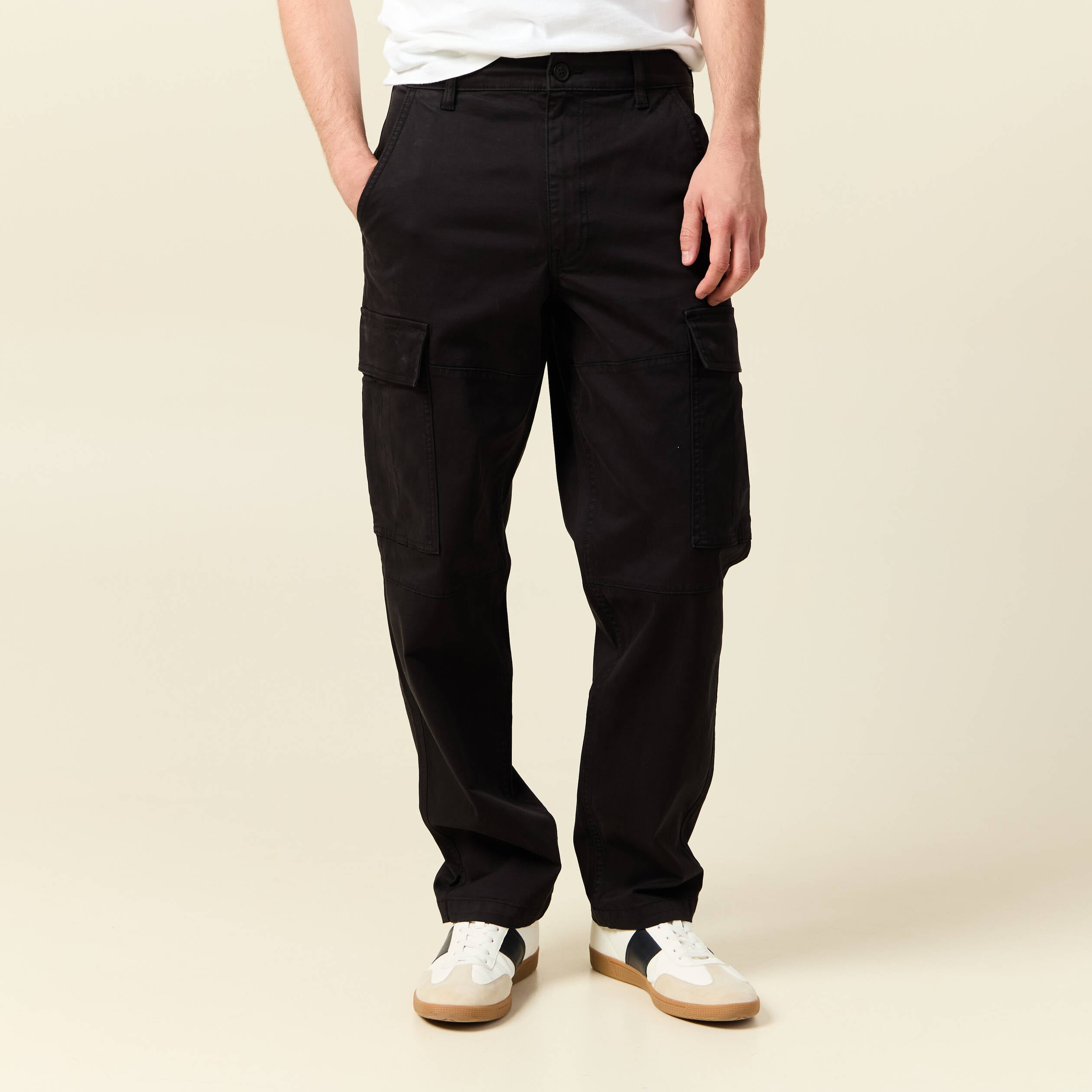Cargo battle longueur 32 noir homme