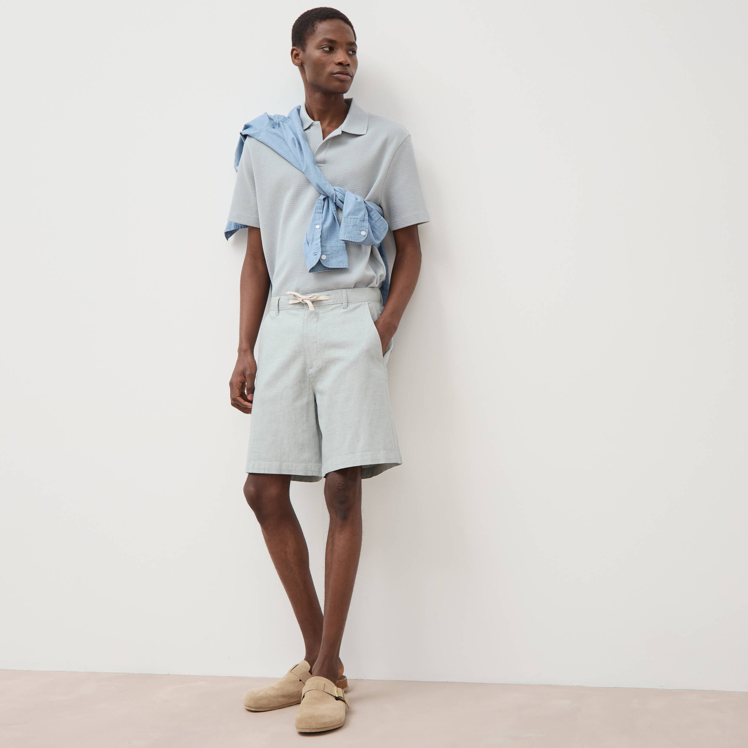 Bermuda vert clair homme