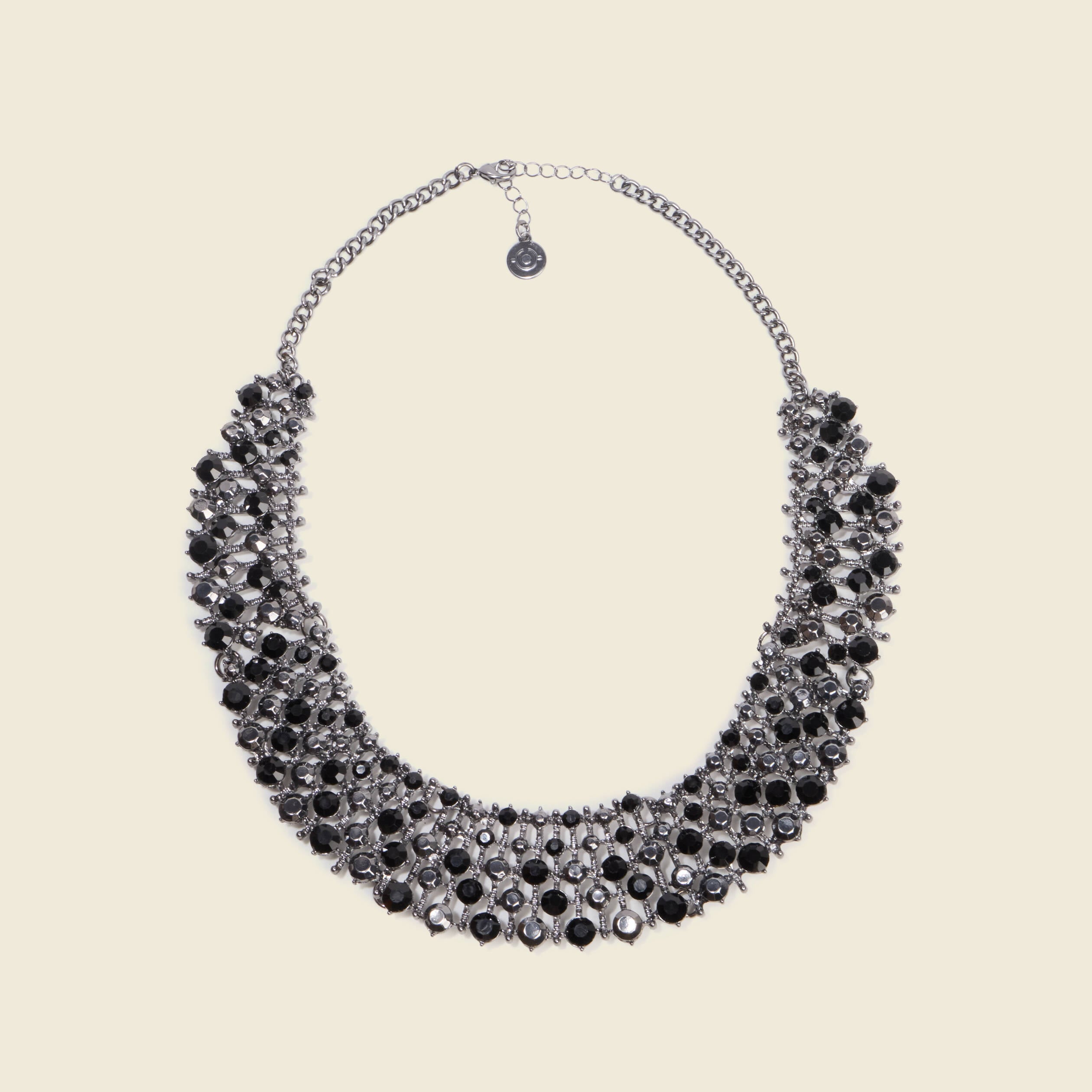 Collier avec strass noir femme