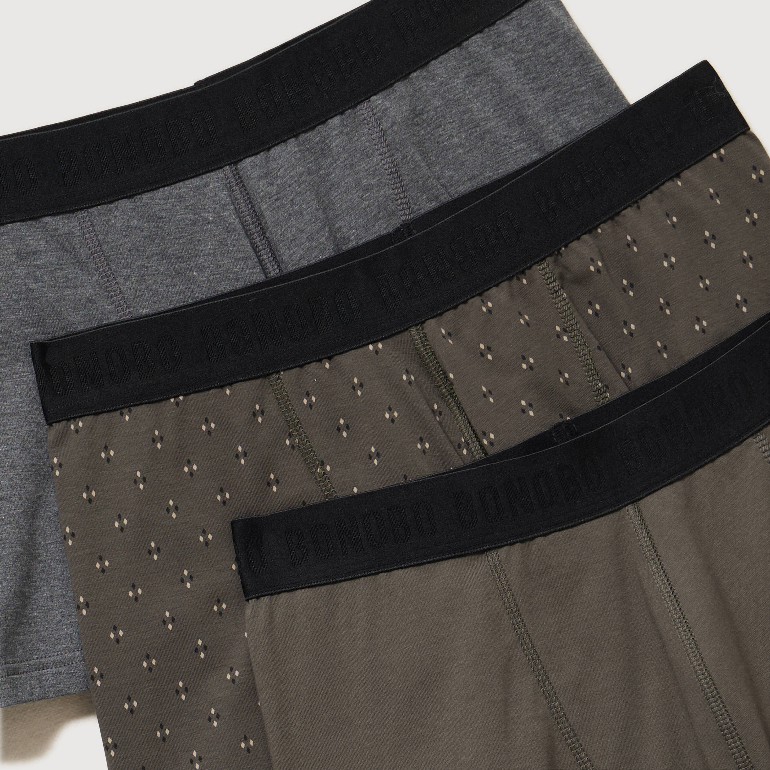 Lot de 3 boxers vert fonc&eacute; homme