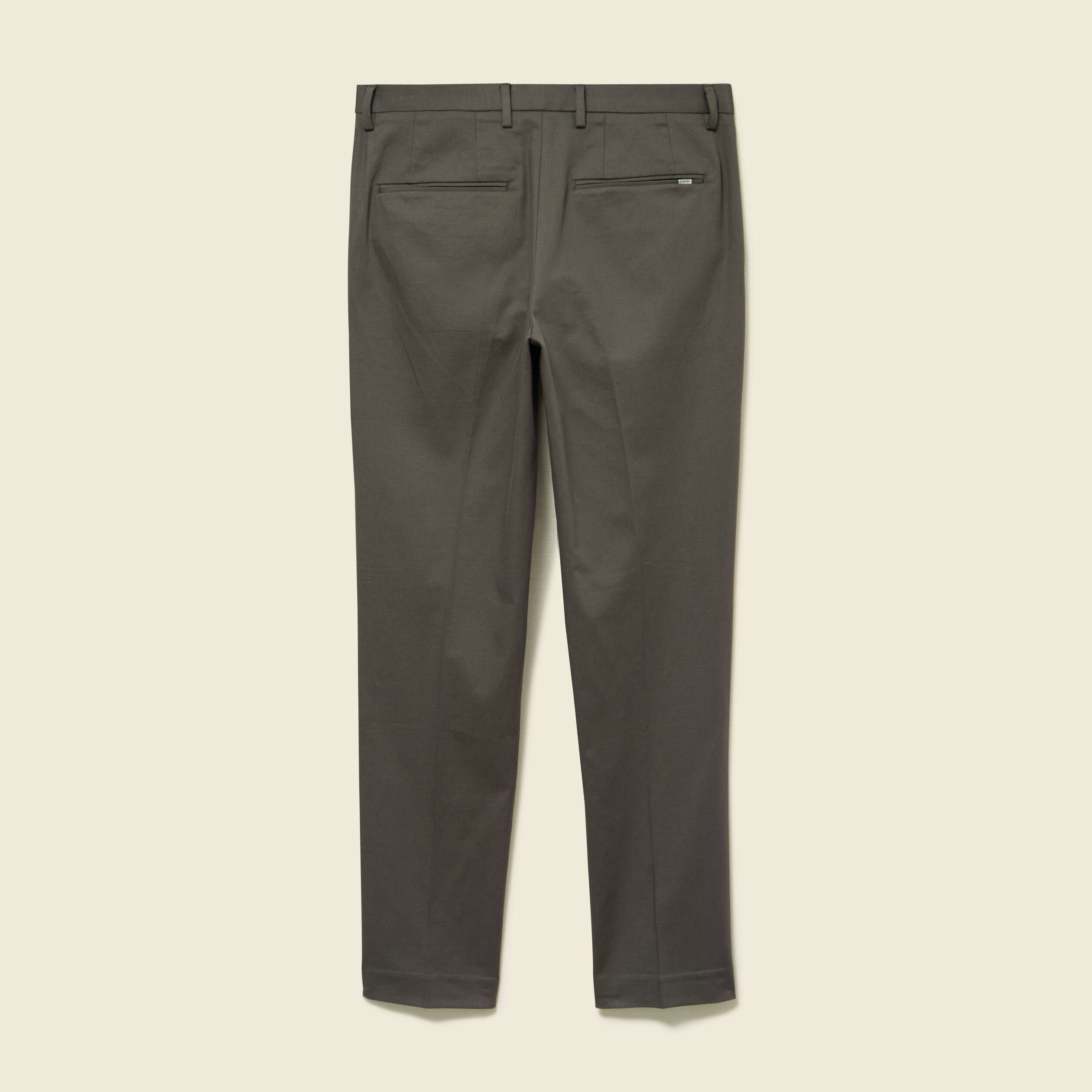 Blouson manches longues doubl&eacute; en coton vert kaki homme
