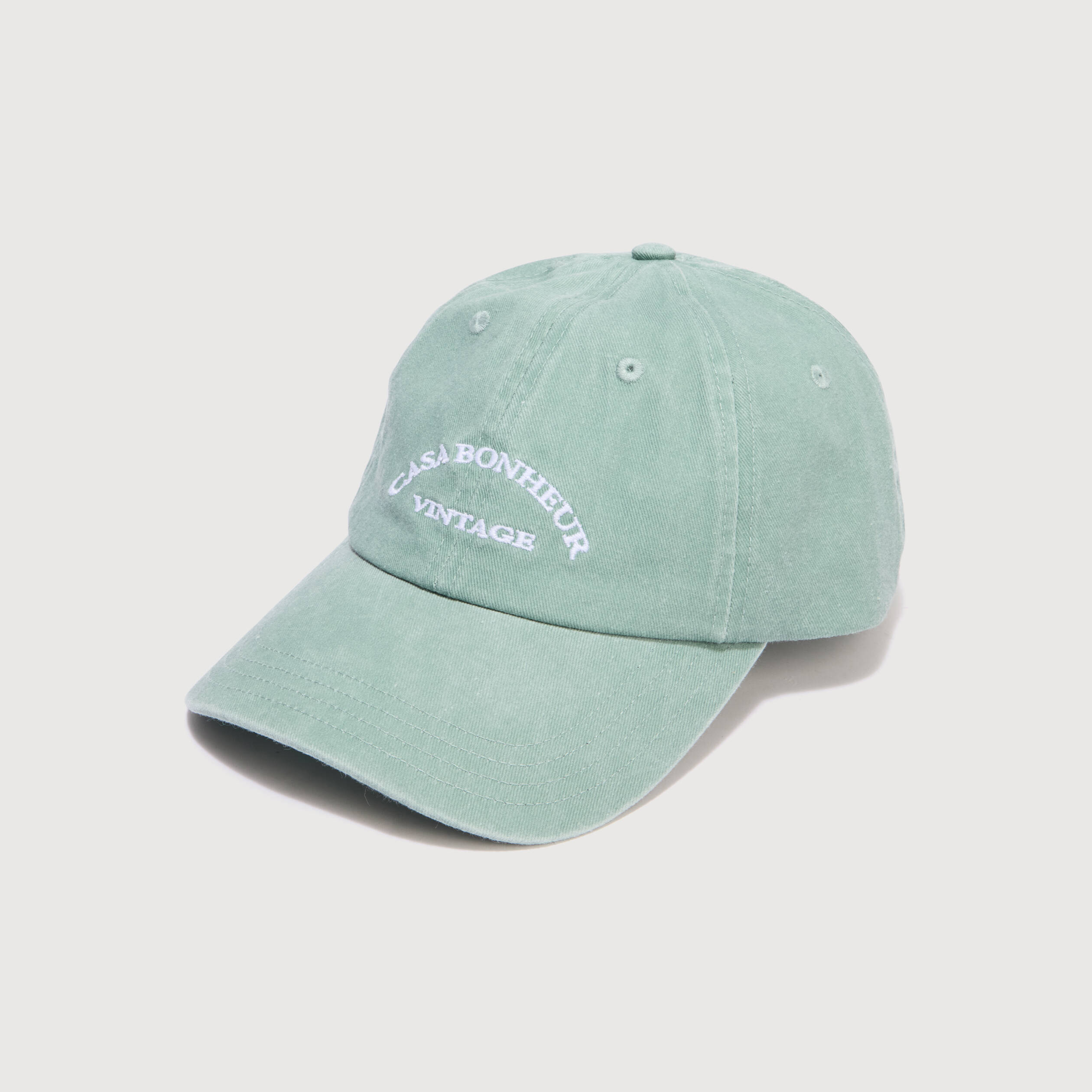 Casquette en coton vert pastel femme