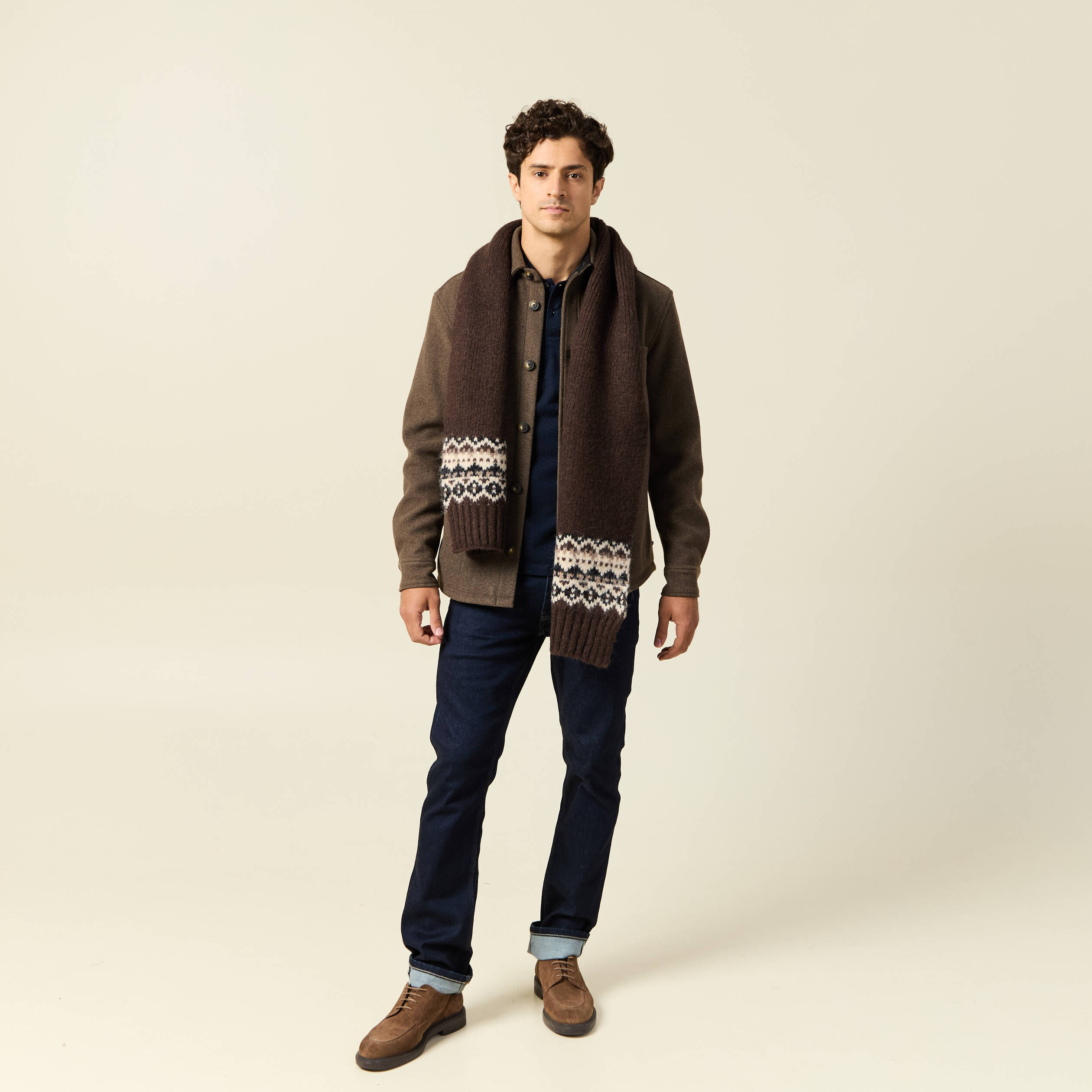 Polo cintr&eacute; en coton manches courtes bleu marine homme