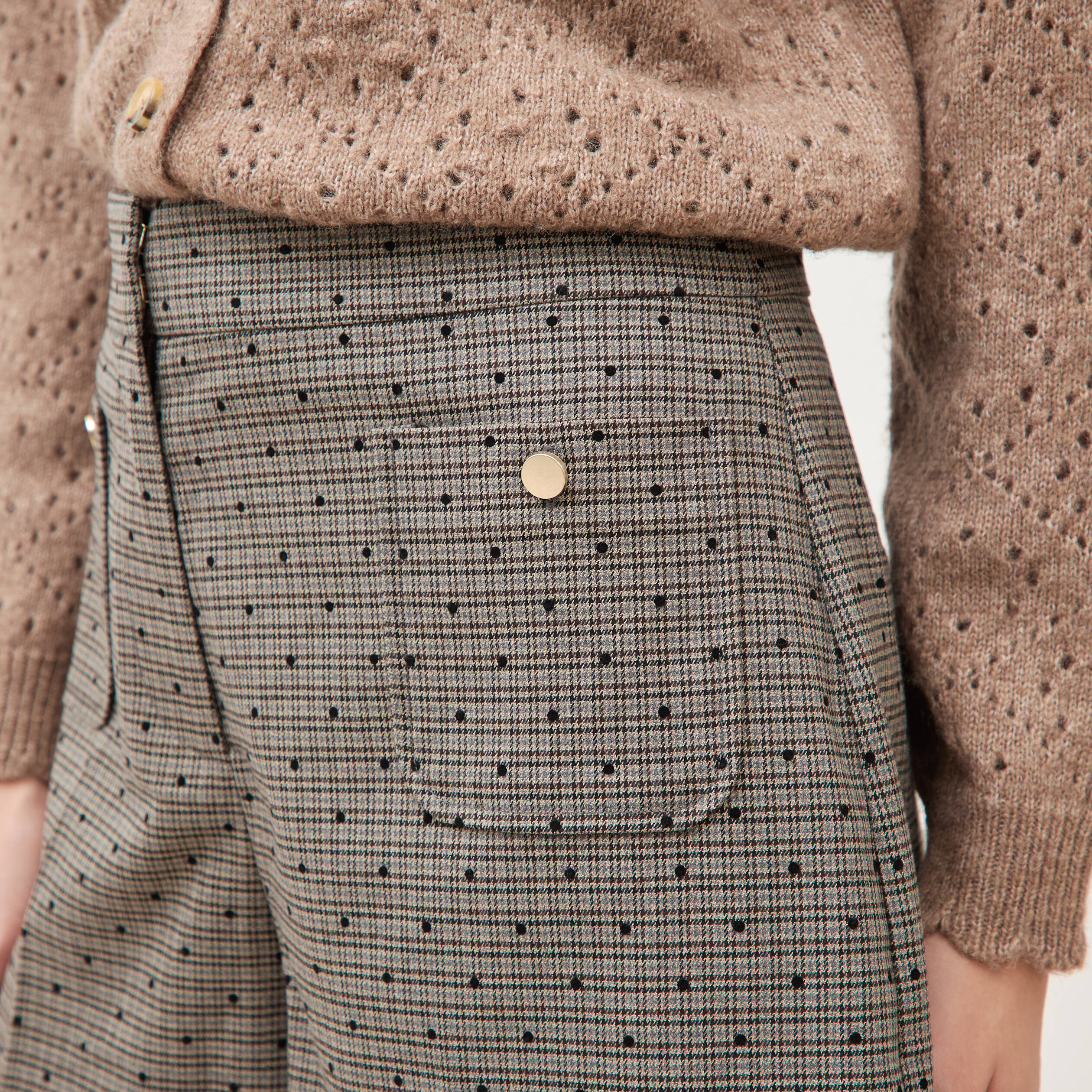 Short taille haute gris femme