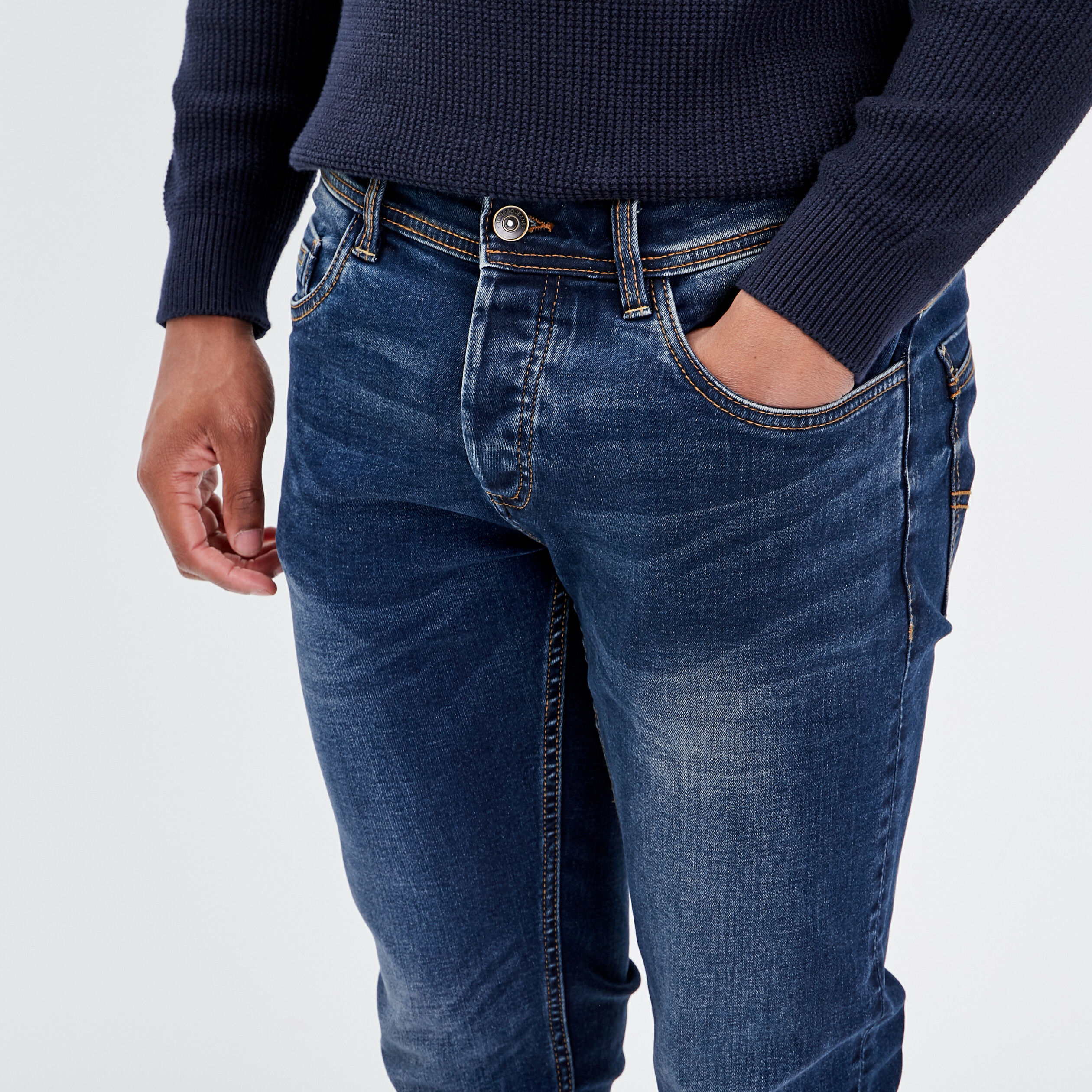 Jeans slim crinkle Instinct denim brut homme
