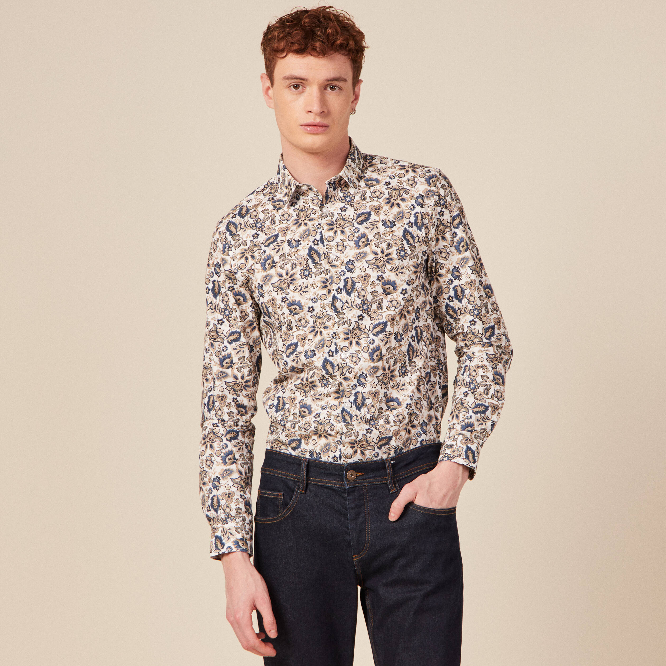 chemise a manches longues blanc homme Chemise à manches longues blanc homme