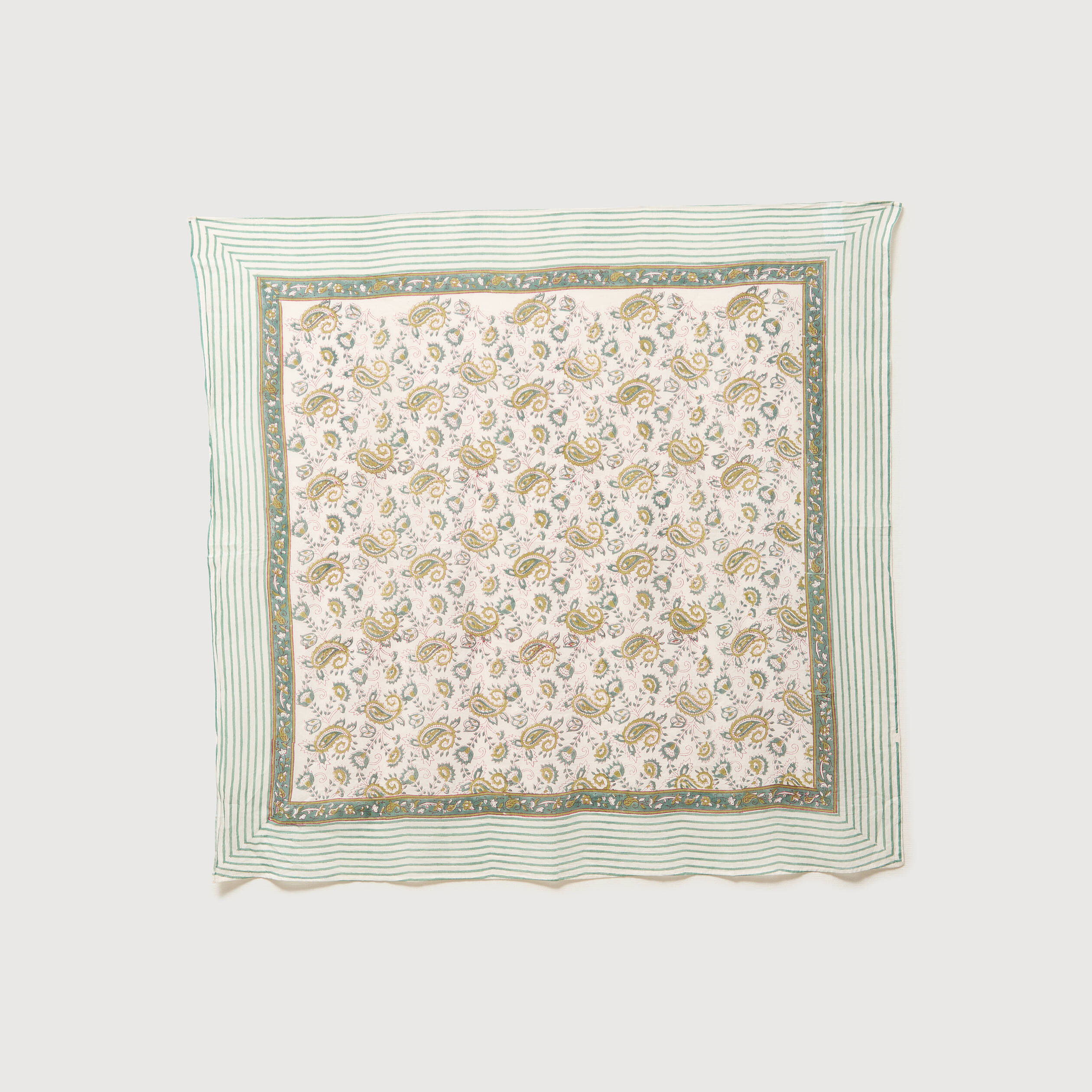 Foulard en coton vert pastel femme