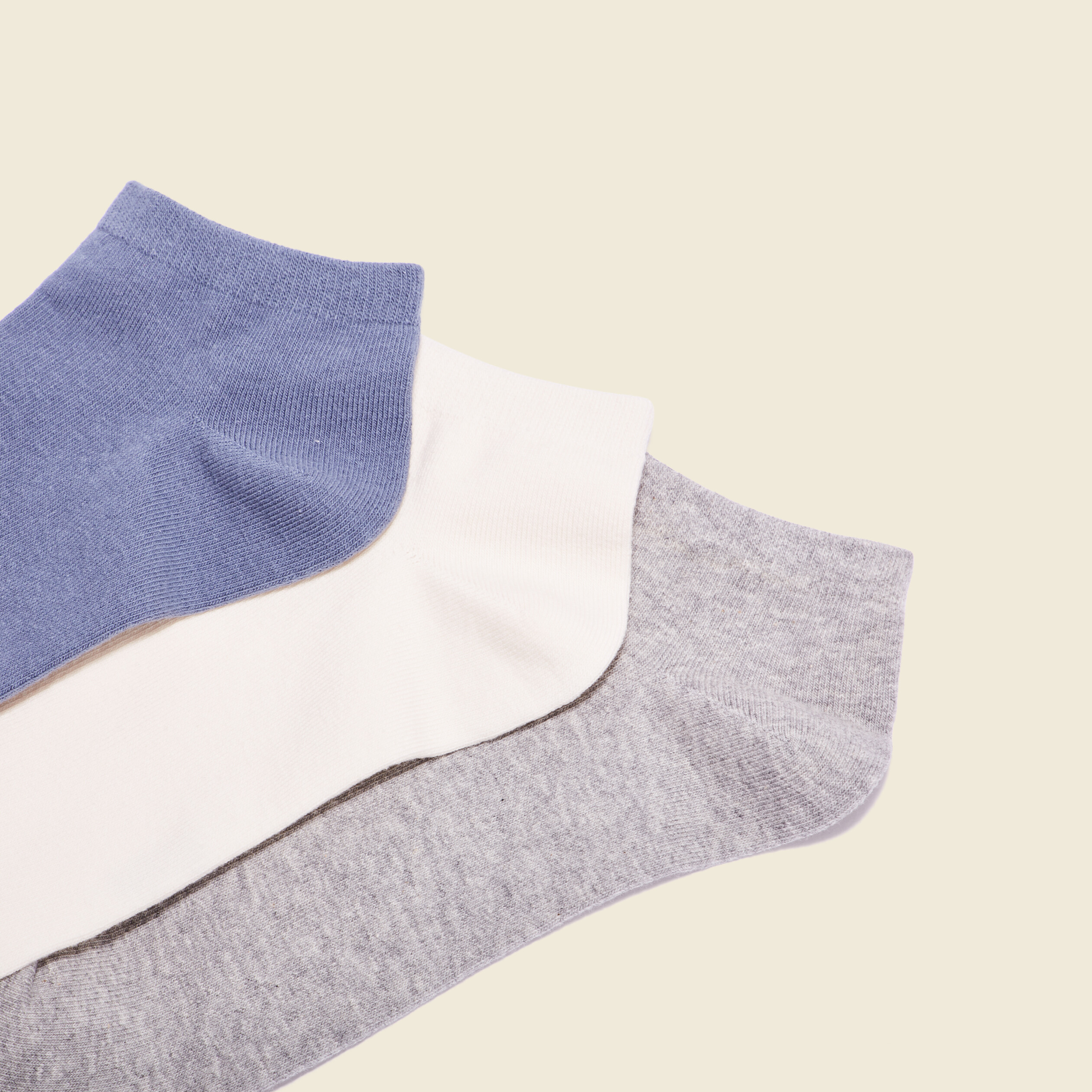 Lot 3 paires chaussettes bleu gris homme