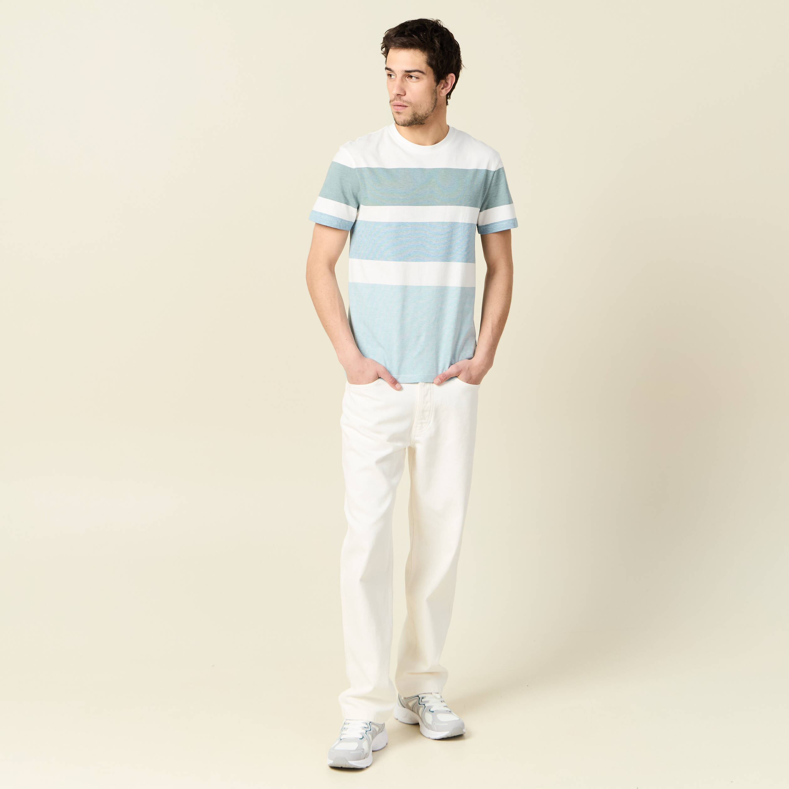t shirt manches courtes bleu petrole homme T-shirt manches courtes bleu pétrole homme