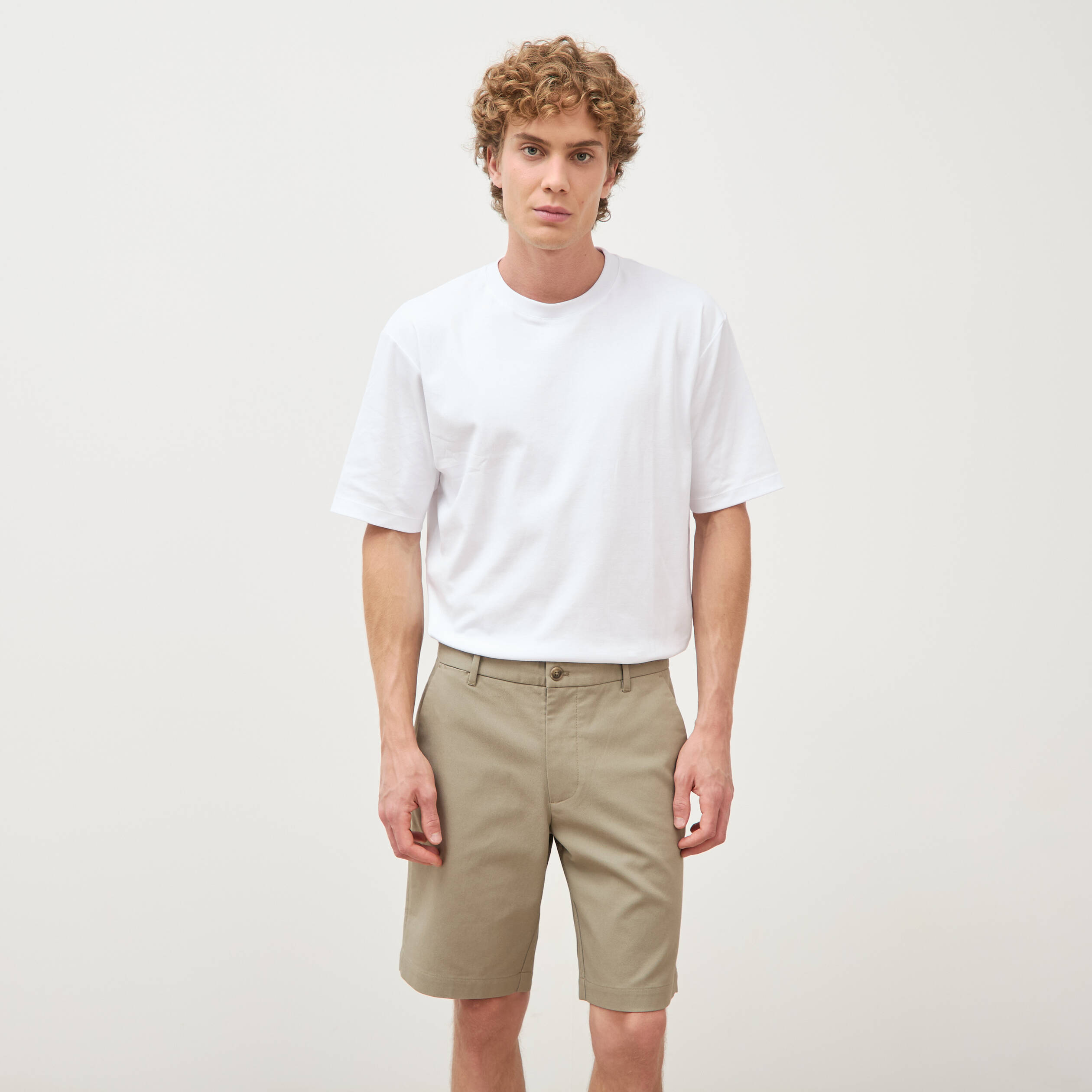 Bermuda vert kaki homme