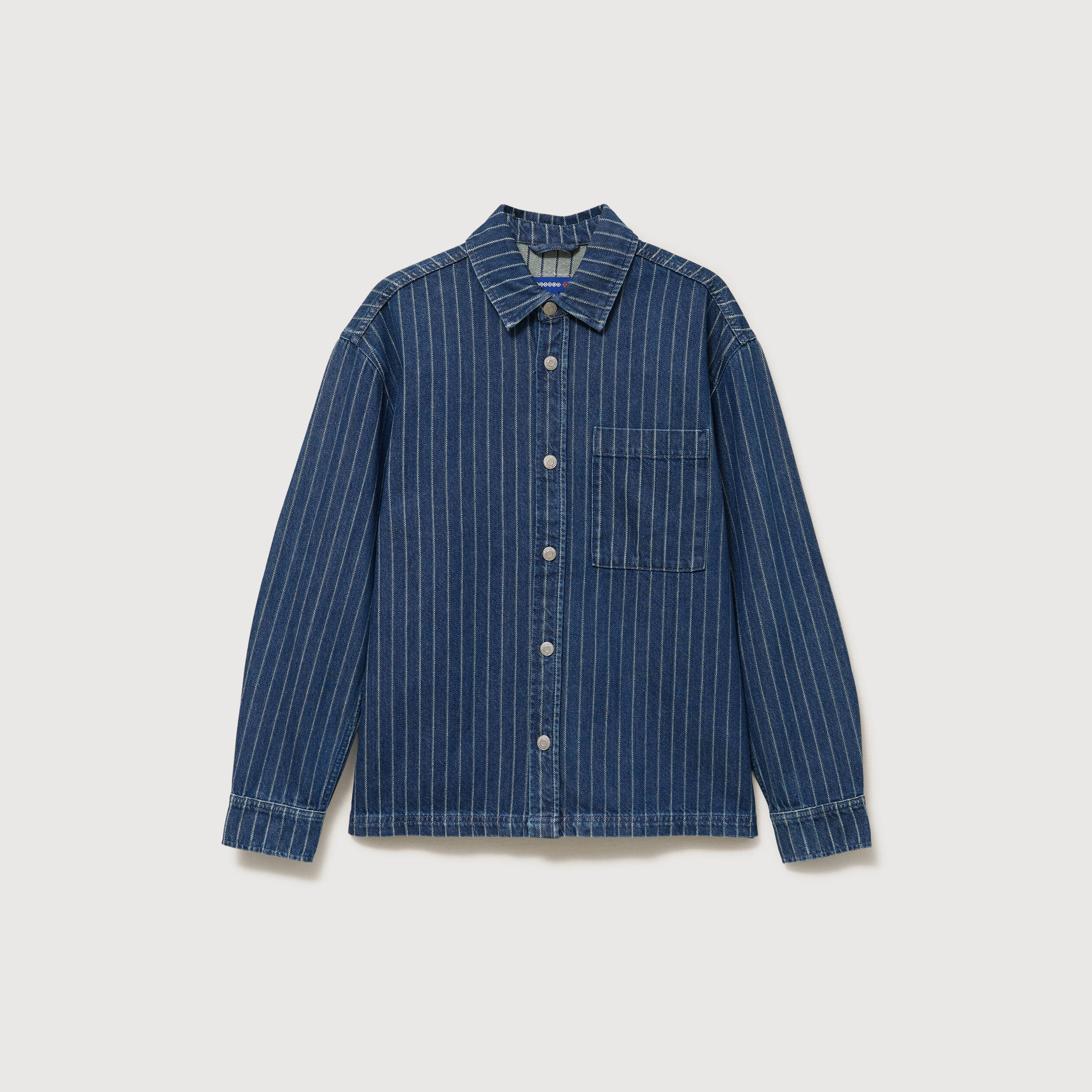 Surchemise oversize en jeans coton denim stone homme