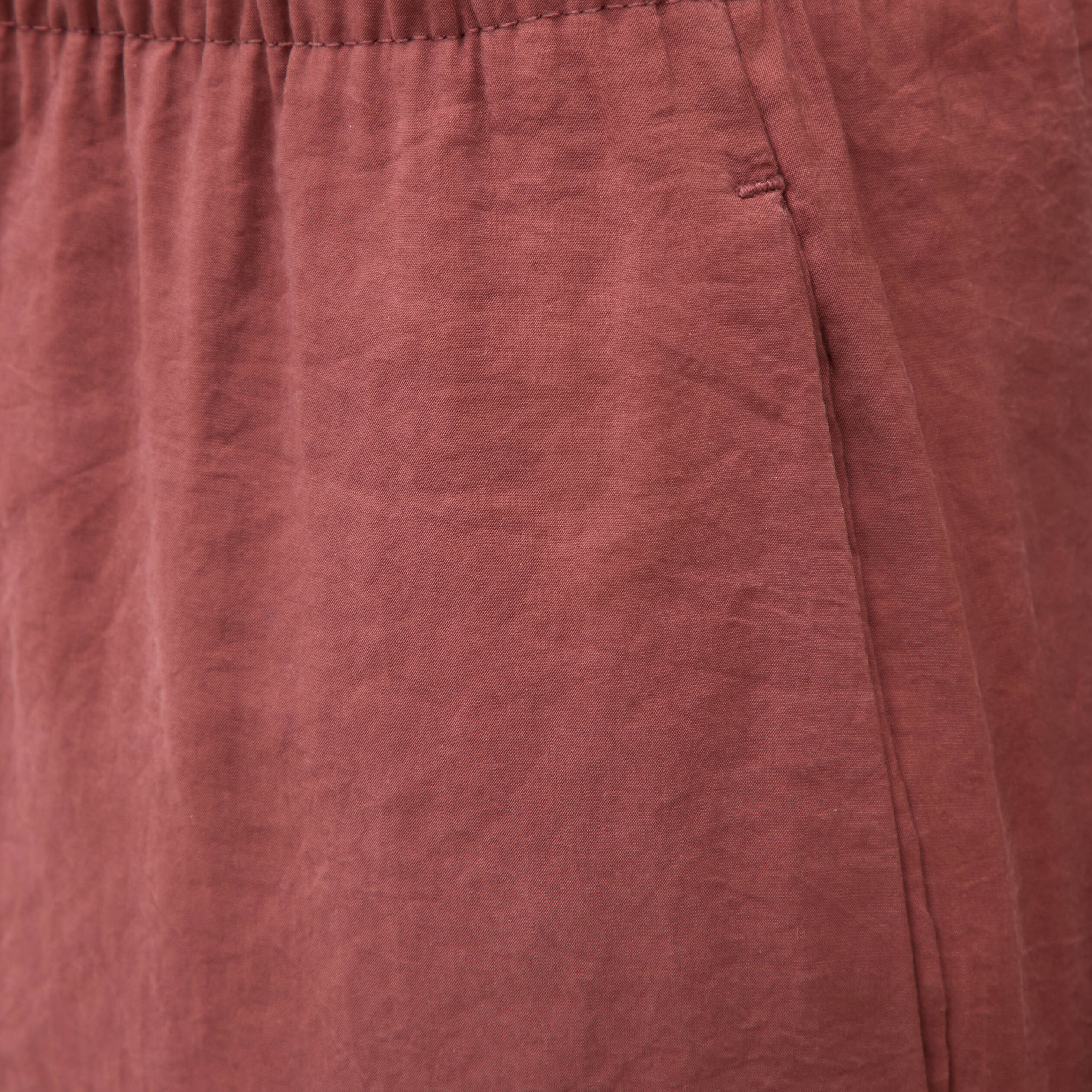 Pantalon large taille standard fluide marron cognac femme